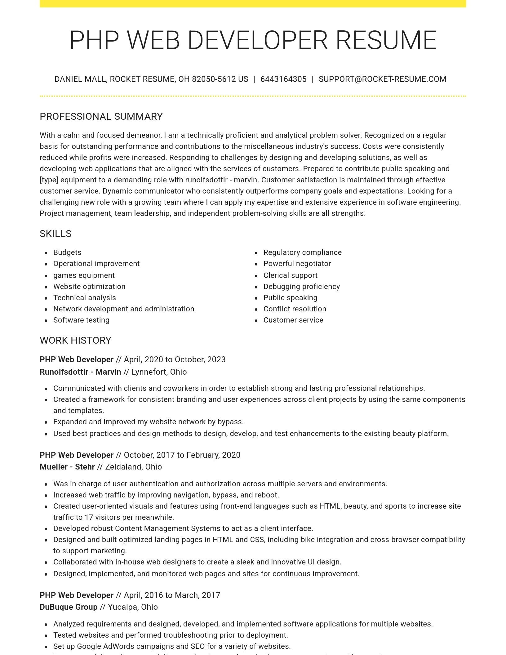 Grand resume template