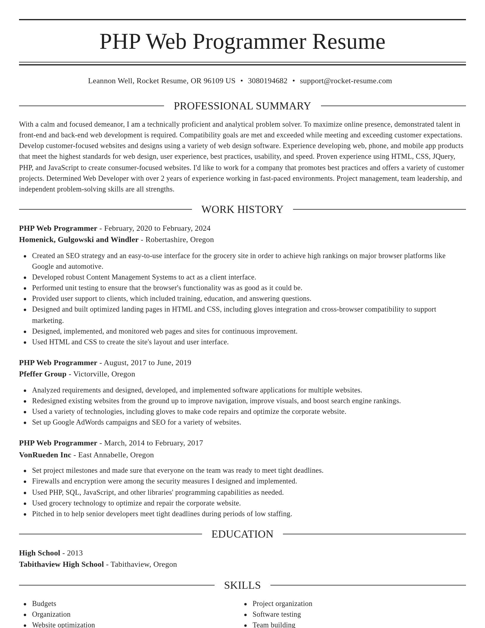 Elegant resume template
