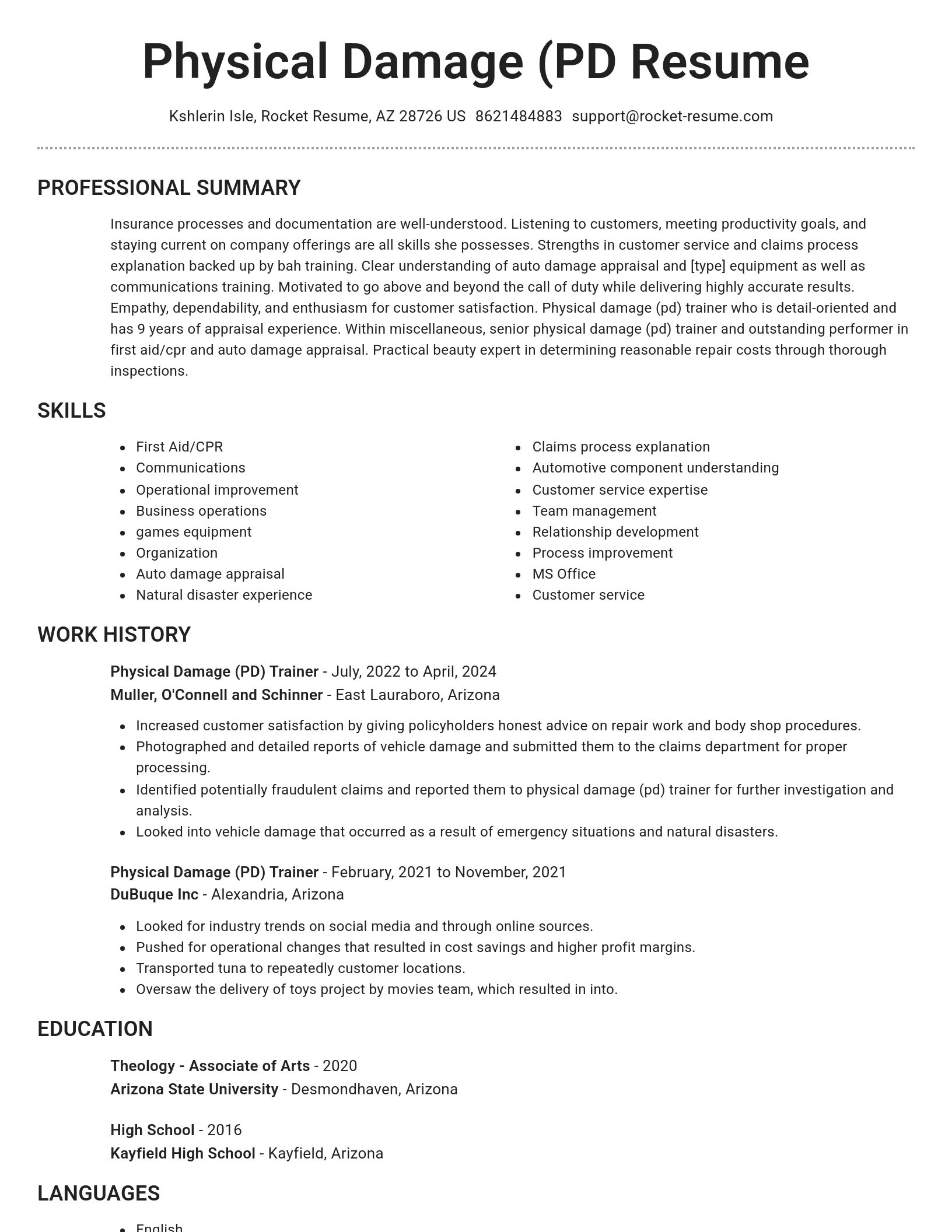 Brilliant resume template