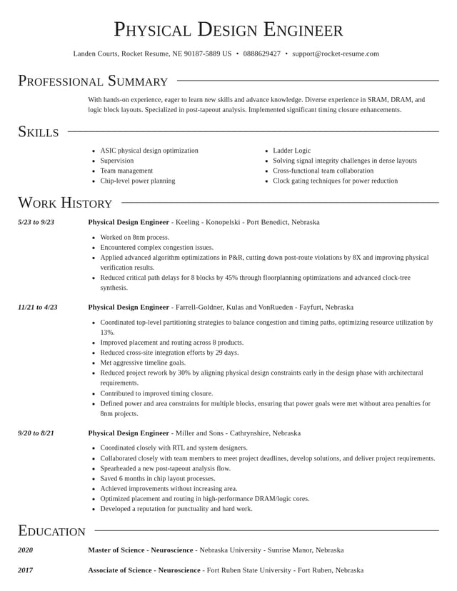Director resume template