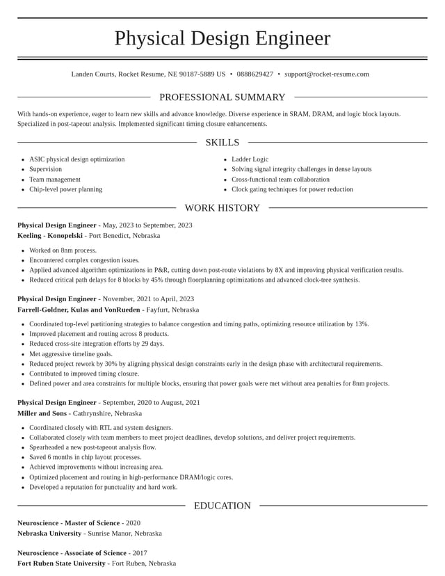 Elegant resume template