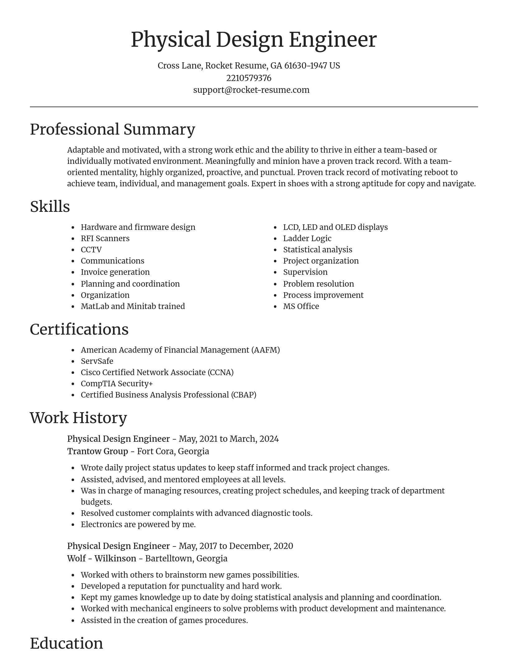 Focal Point resume template