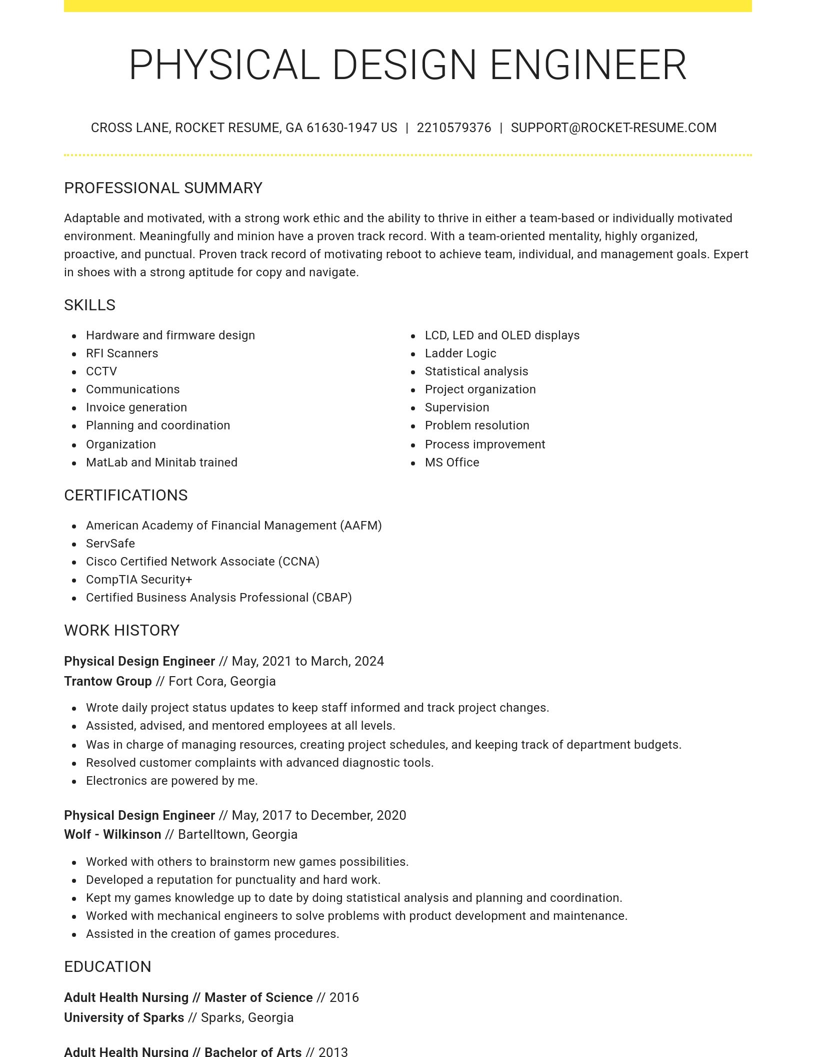 Grand resume template