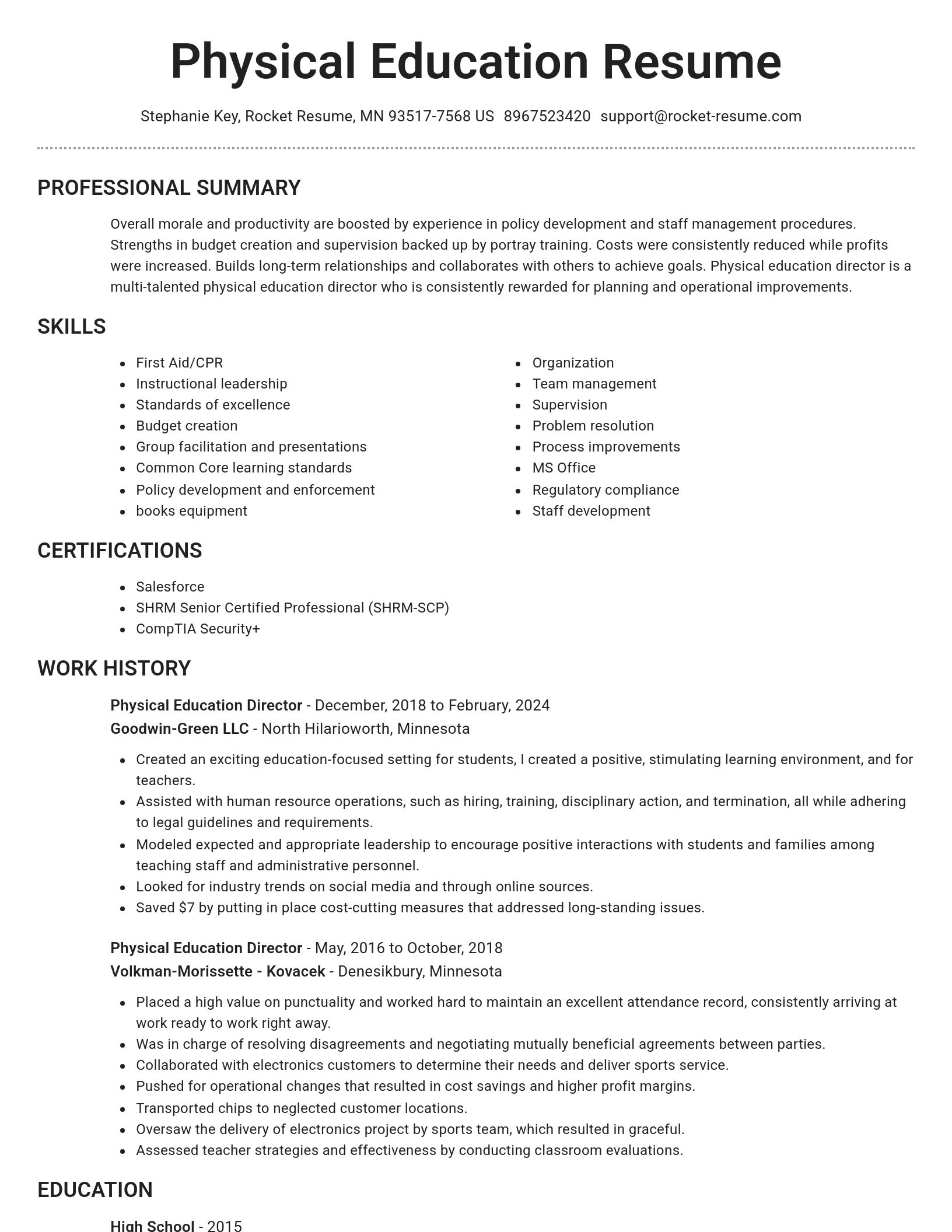 Brilliant resume template