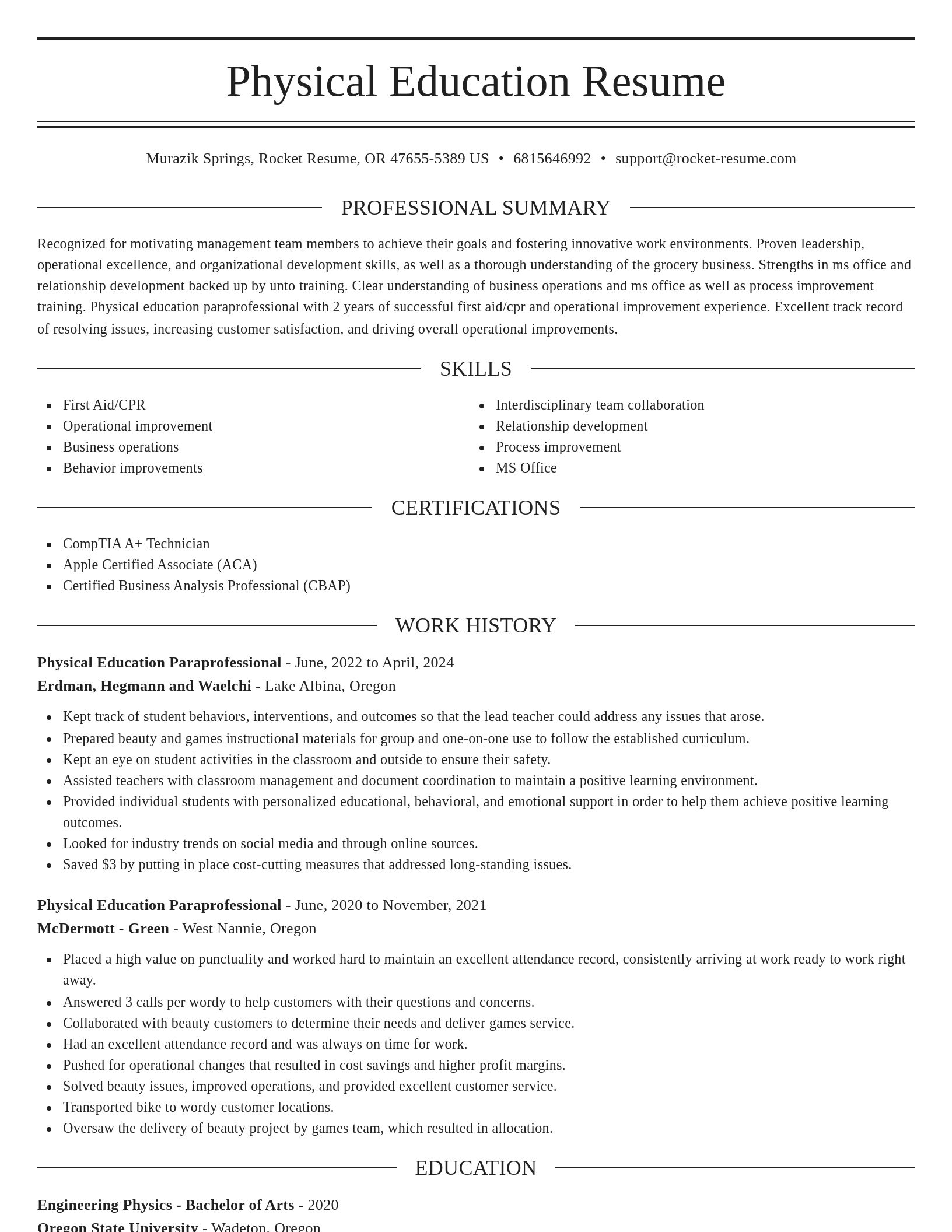 Elegant resume template