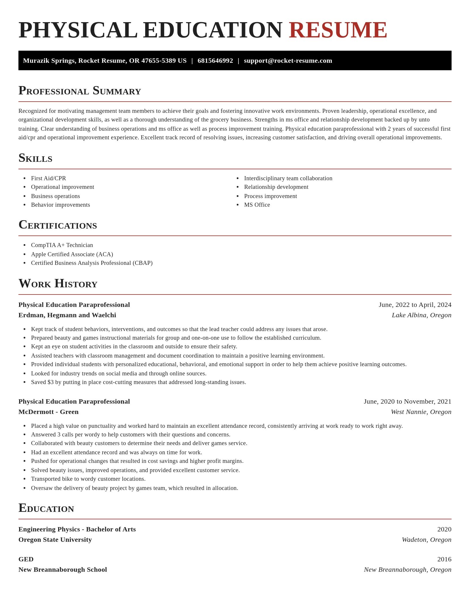 Exquisite resume template