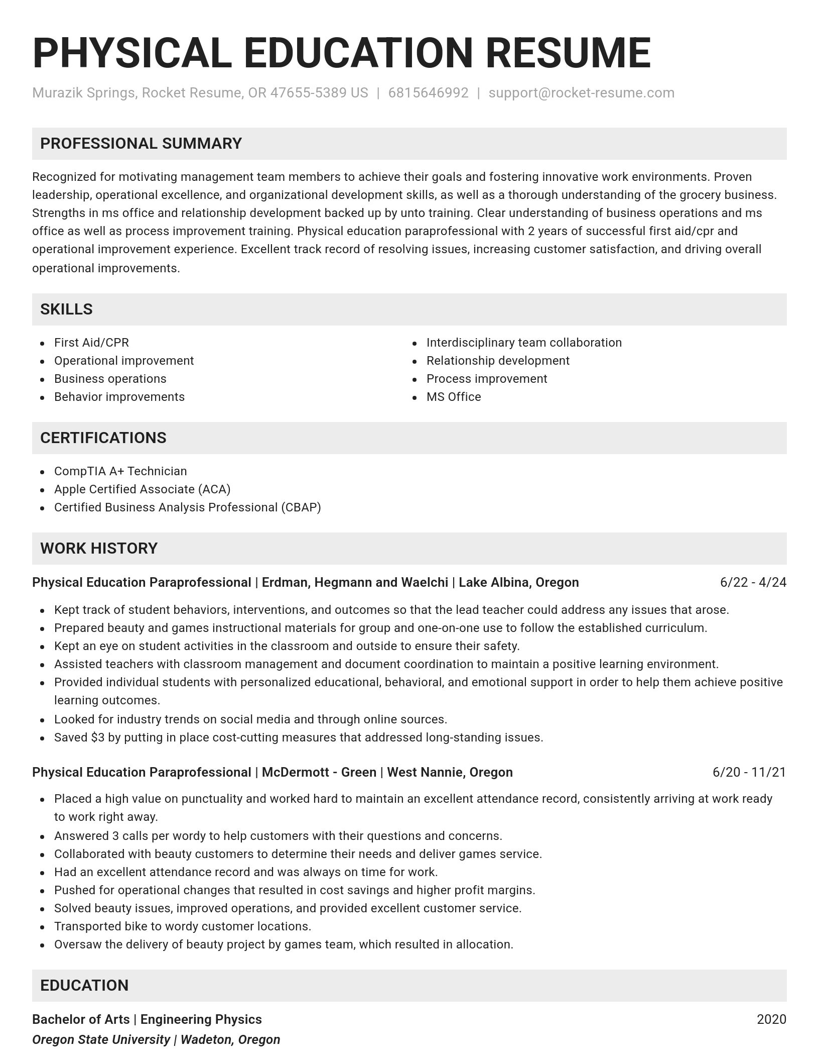 Genius resume template