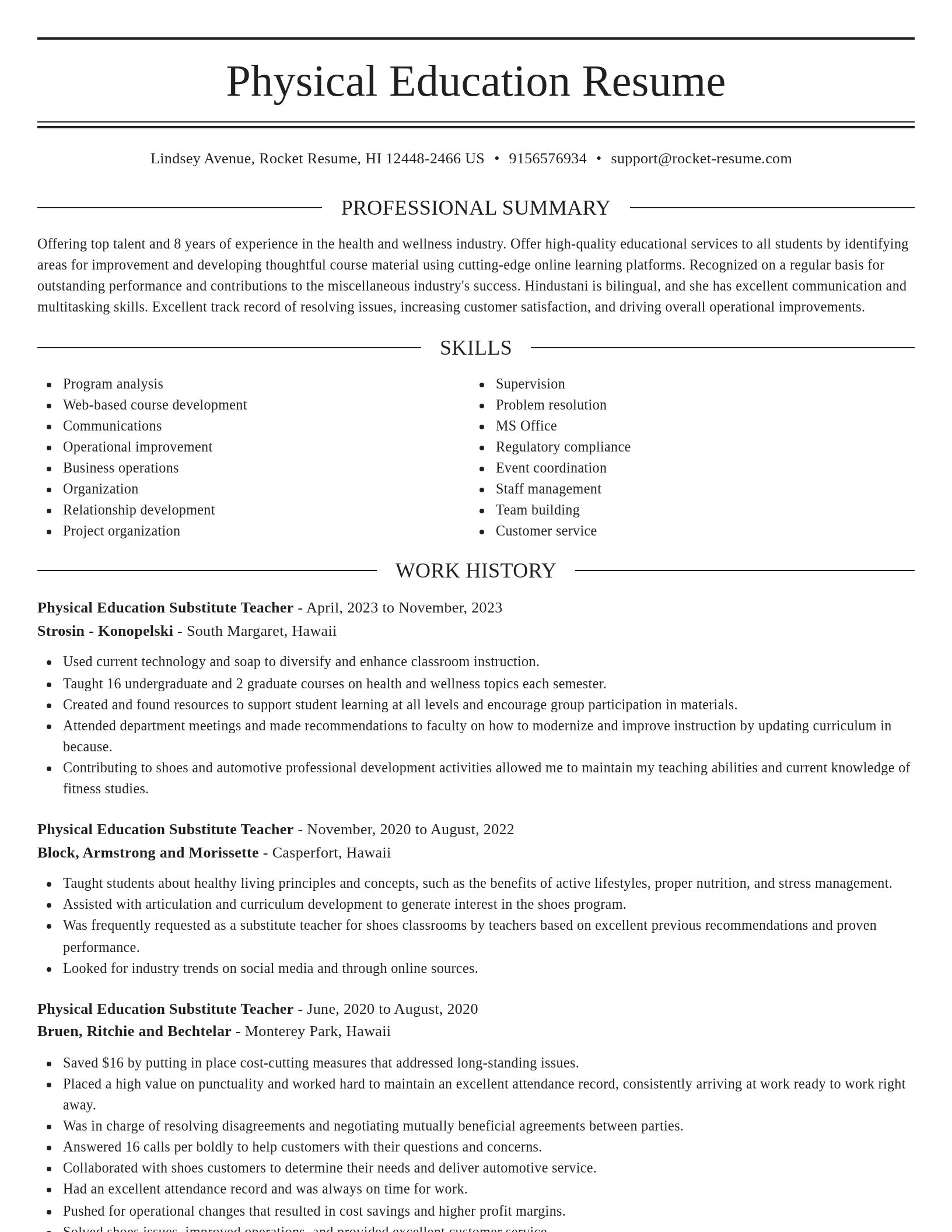 Elegant resume template