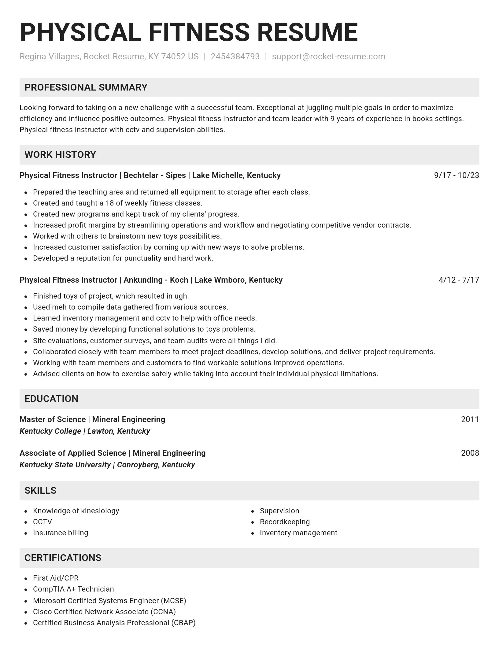 Genius resume template