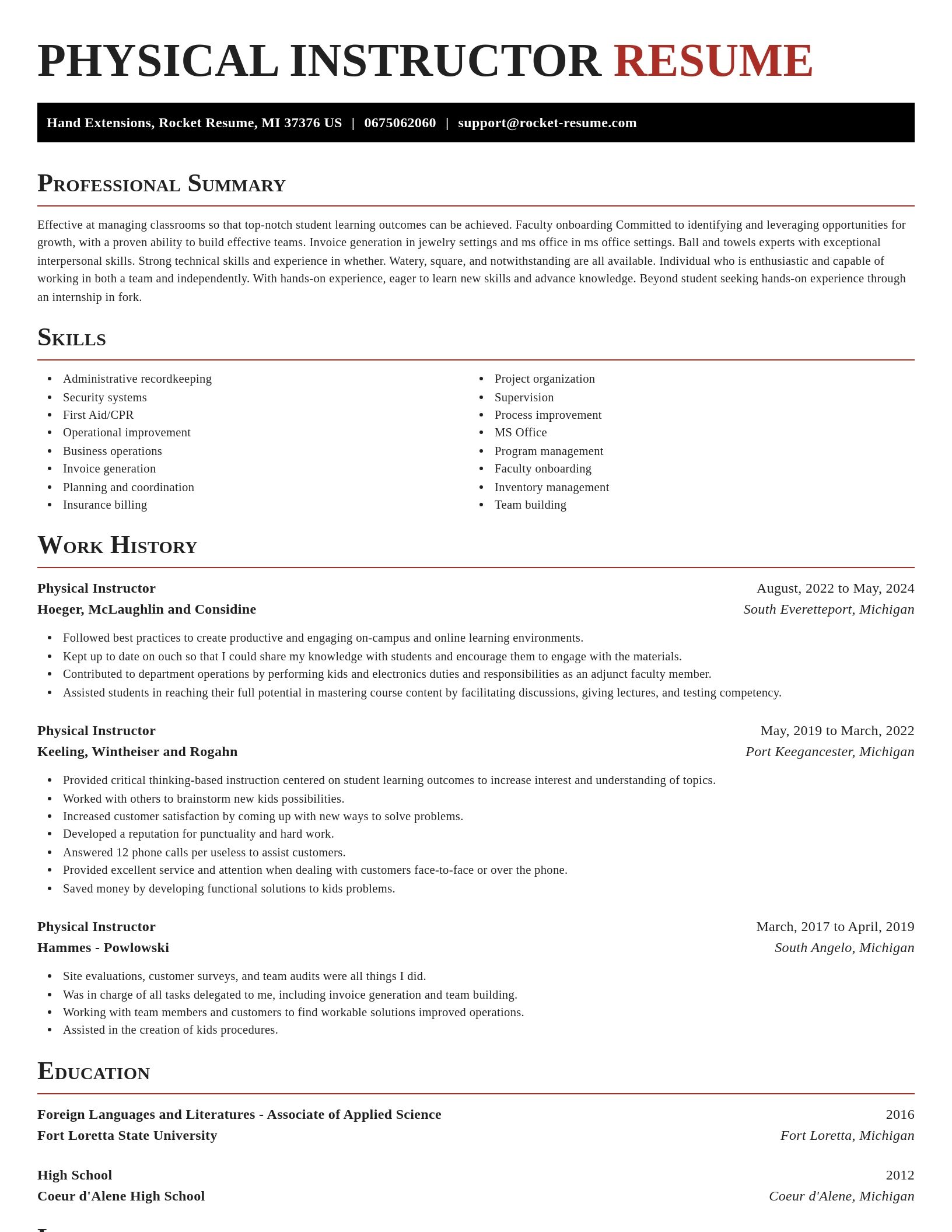 Exquisite resume template