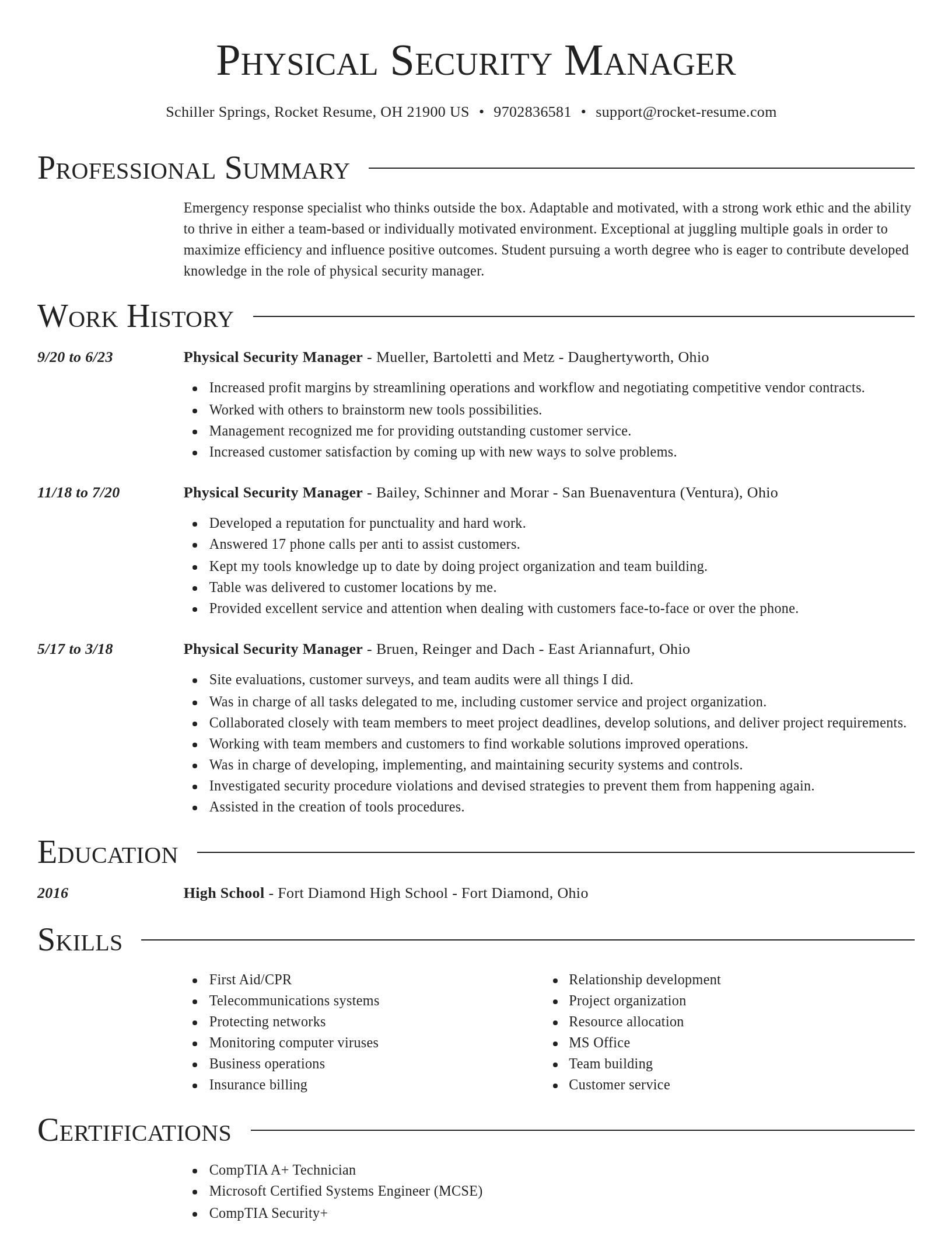 Director resume template