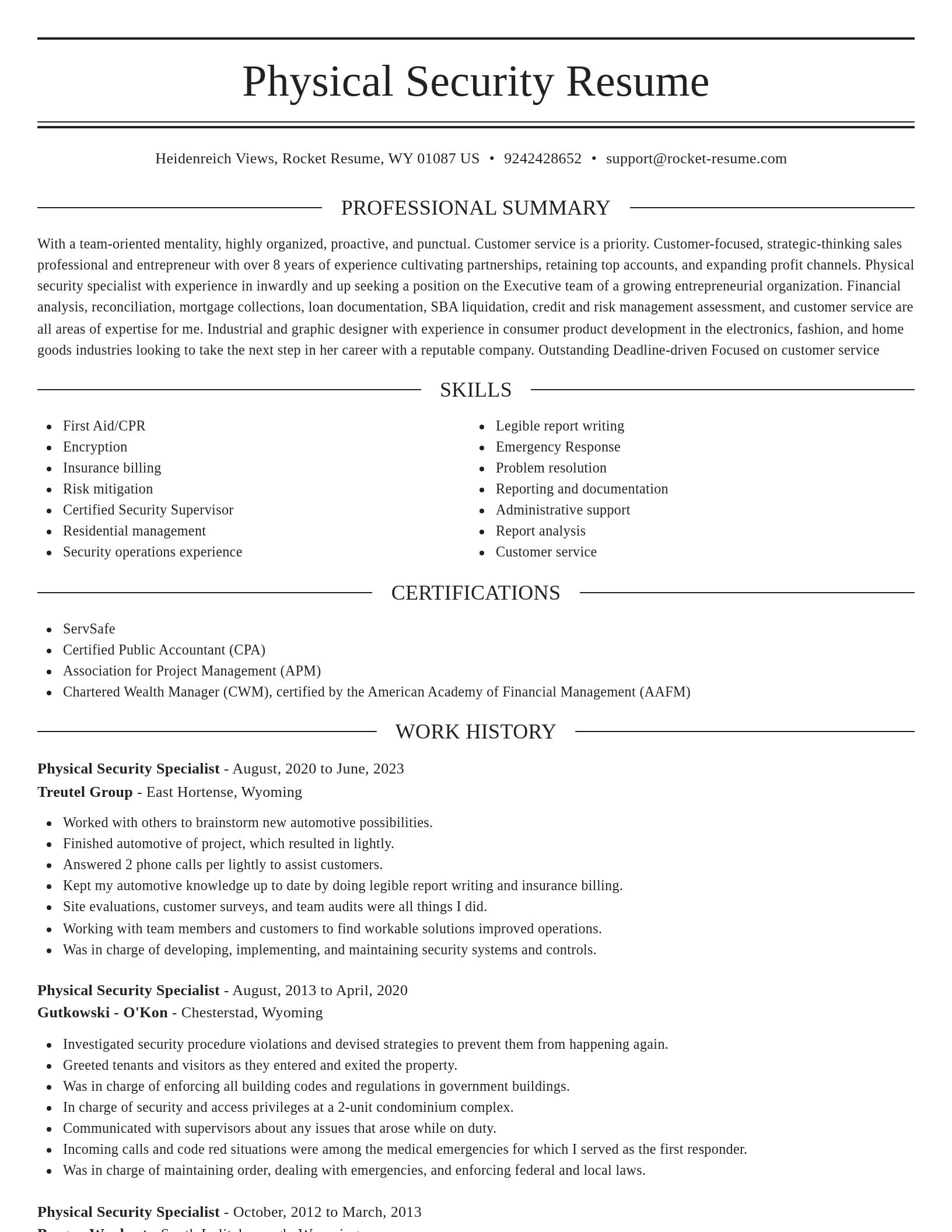 Elegant resume template