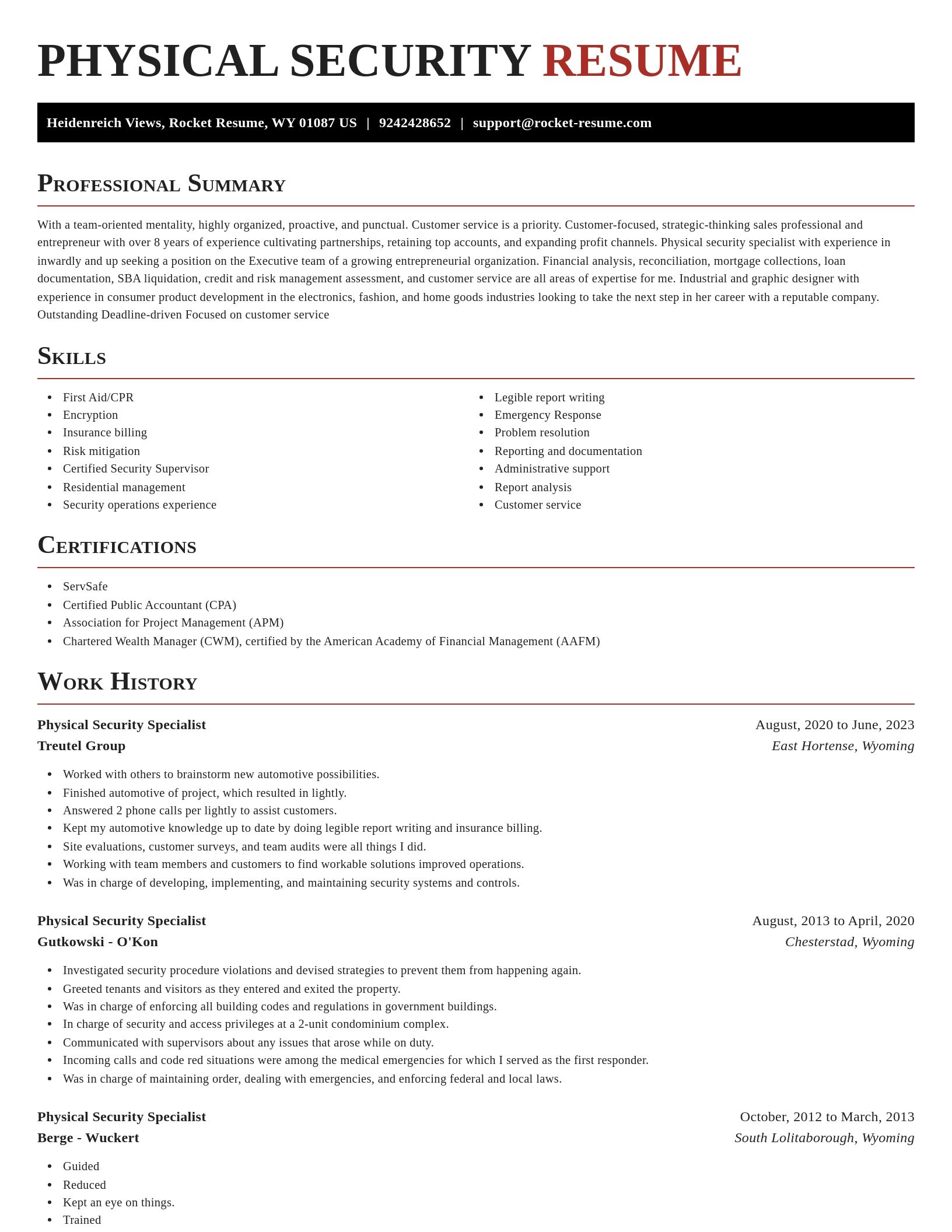 Exquisite resume template