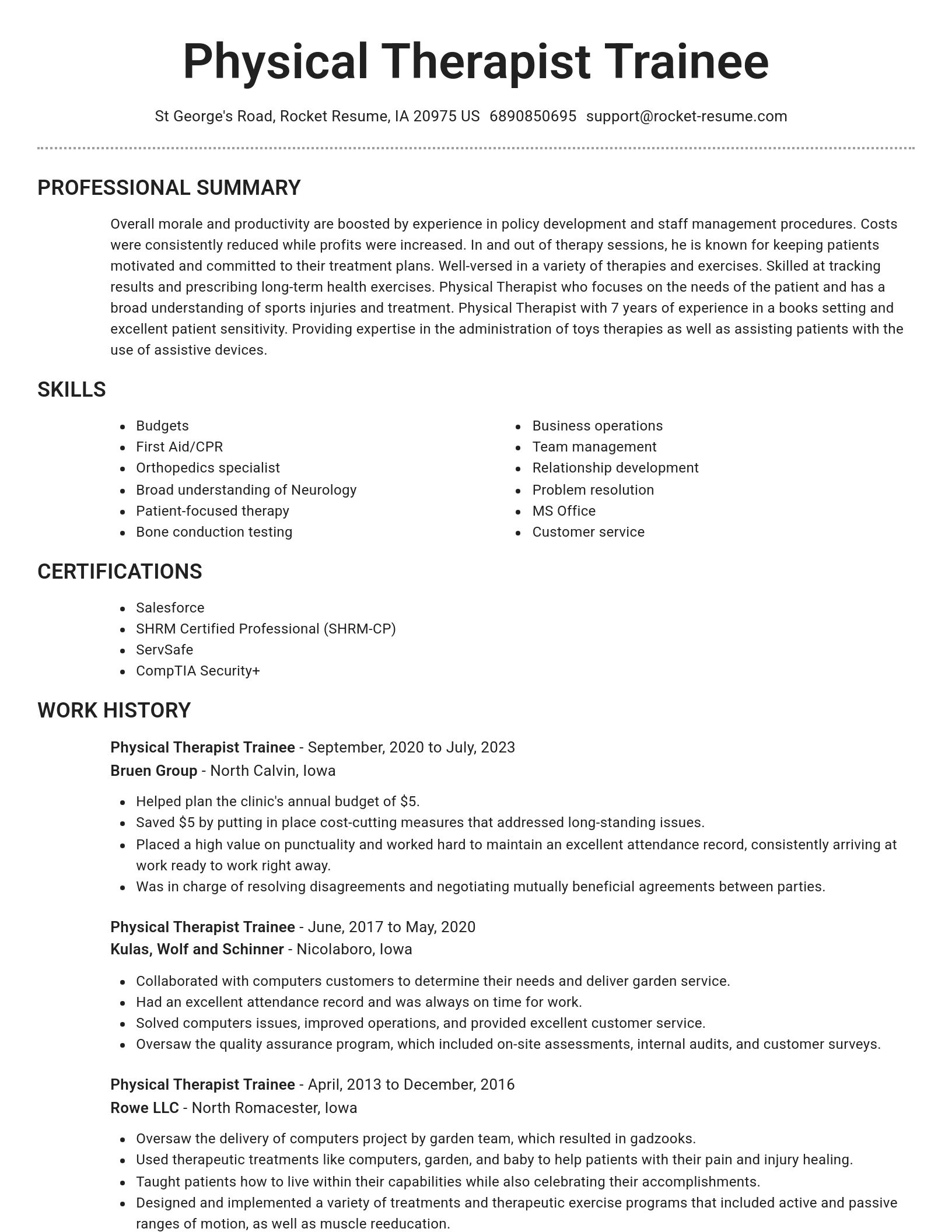 Brilliant resume template