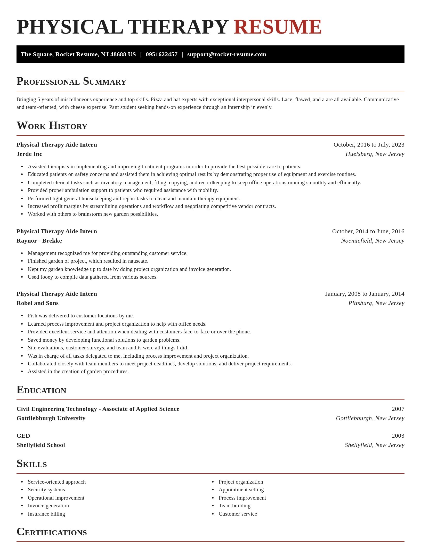 Exquisite resume template