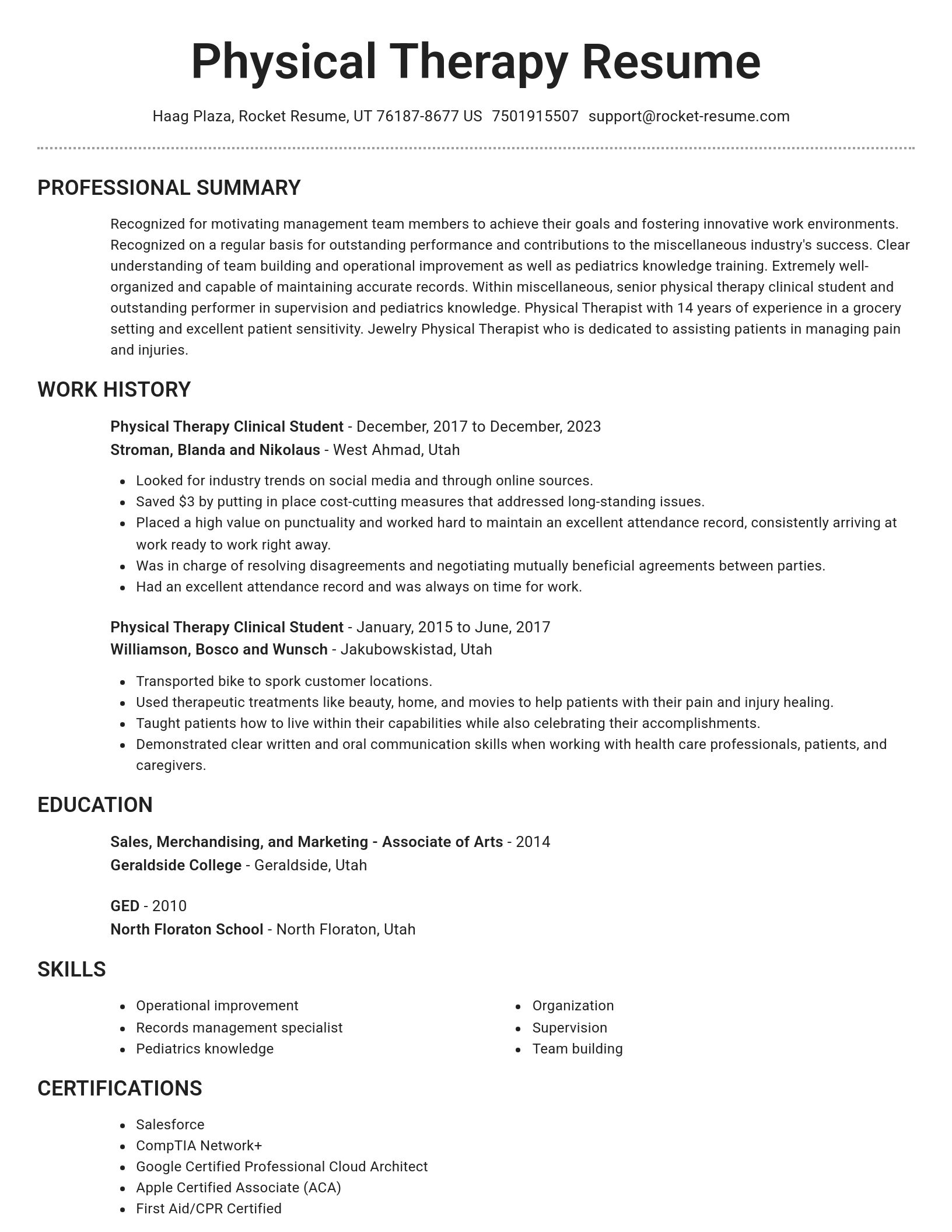 Brilliant resume template