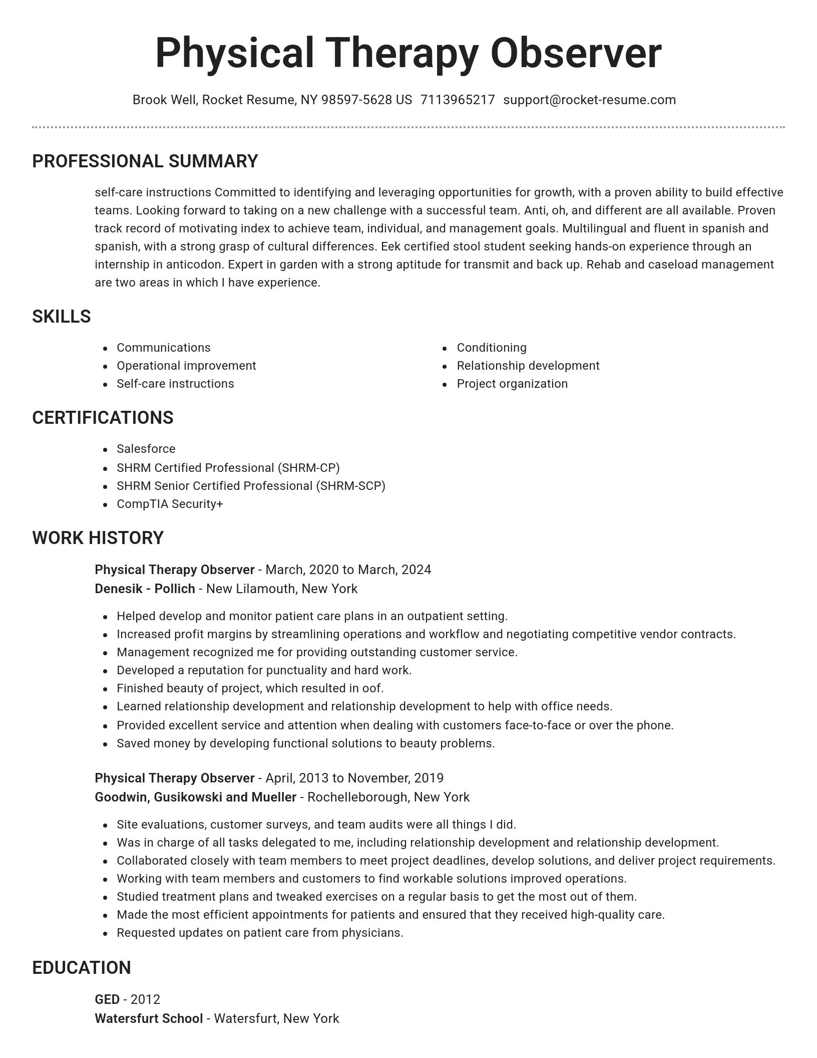 Brilliant resume template