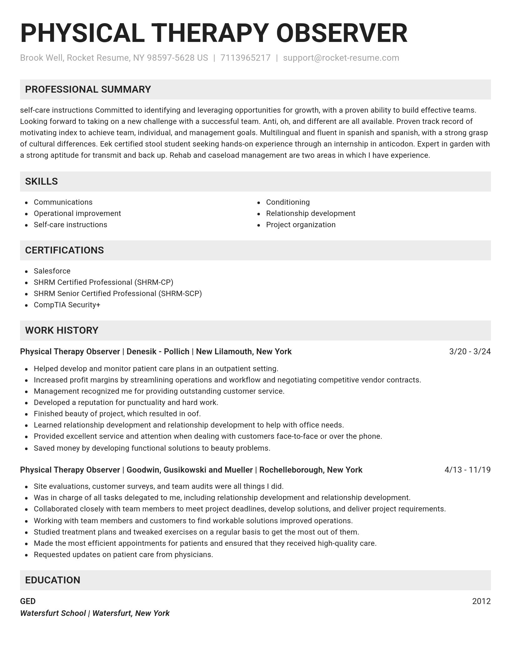 Genius resume template
