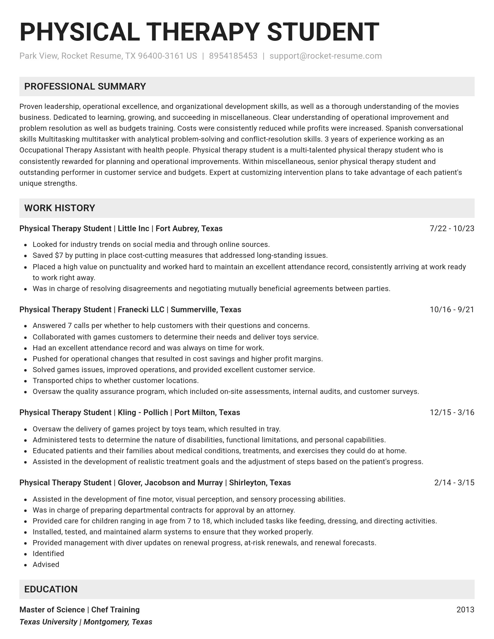 Genius resume template