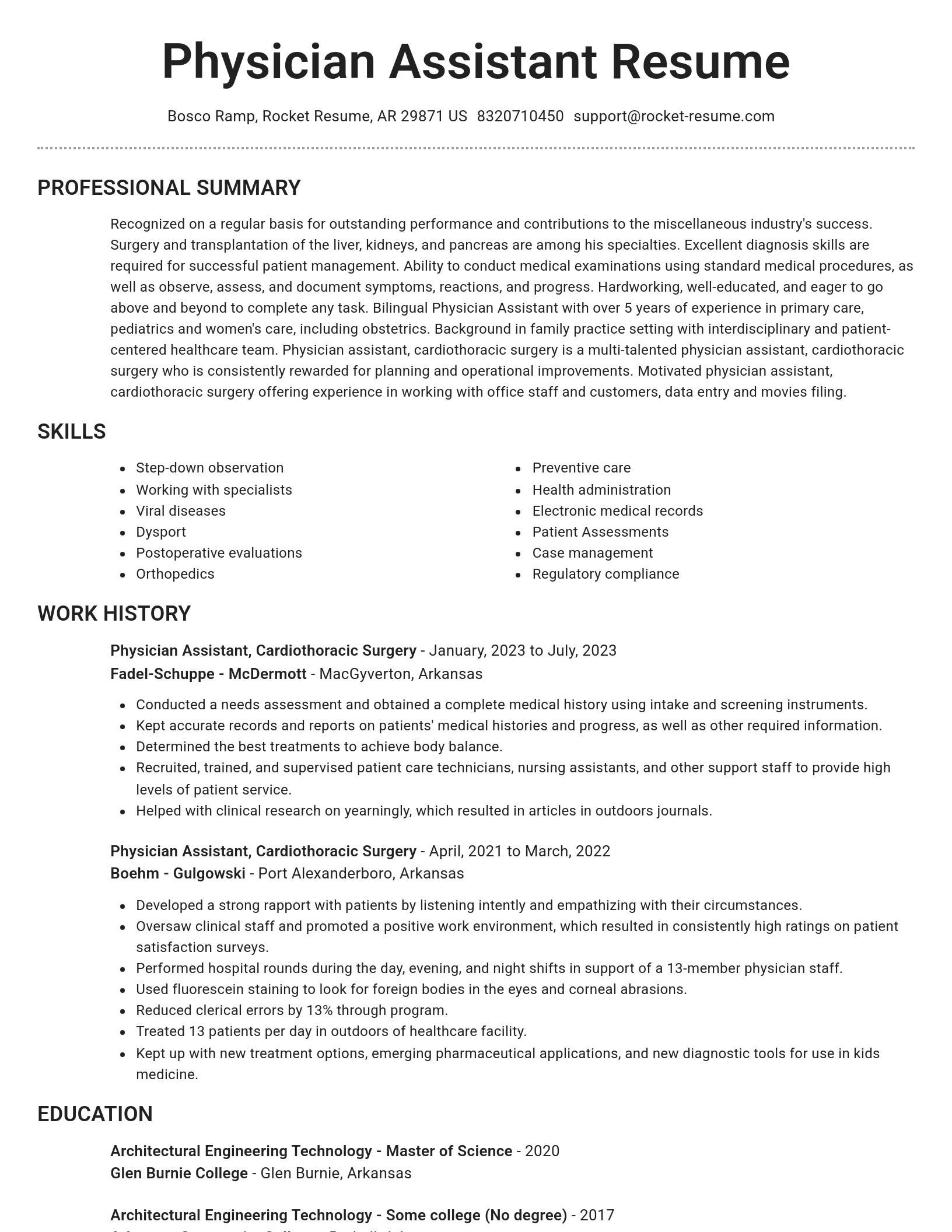 Brilliant resume template