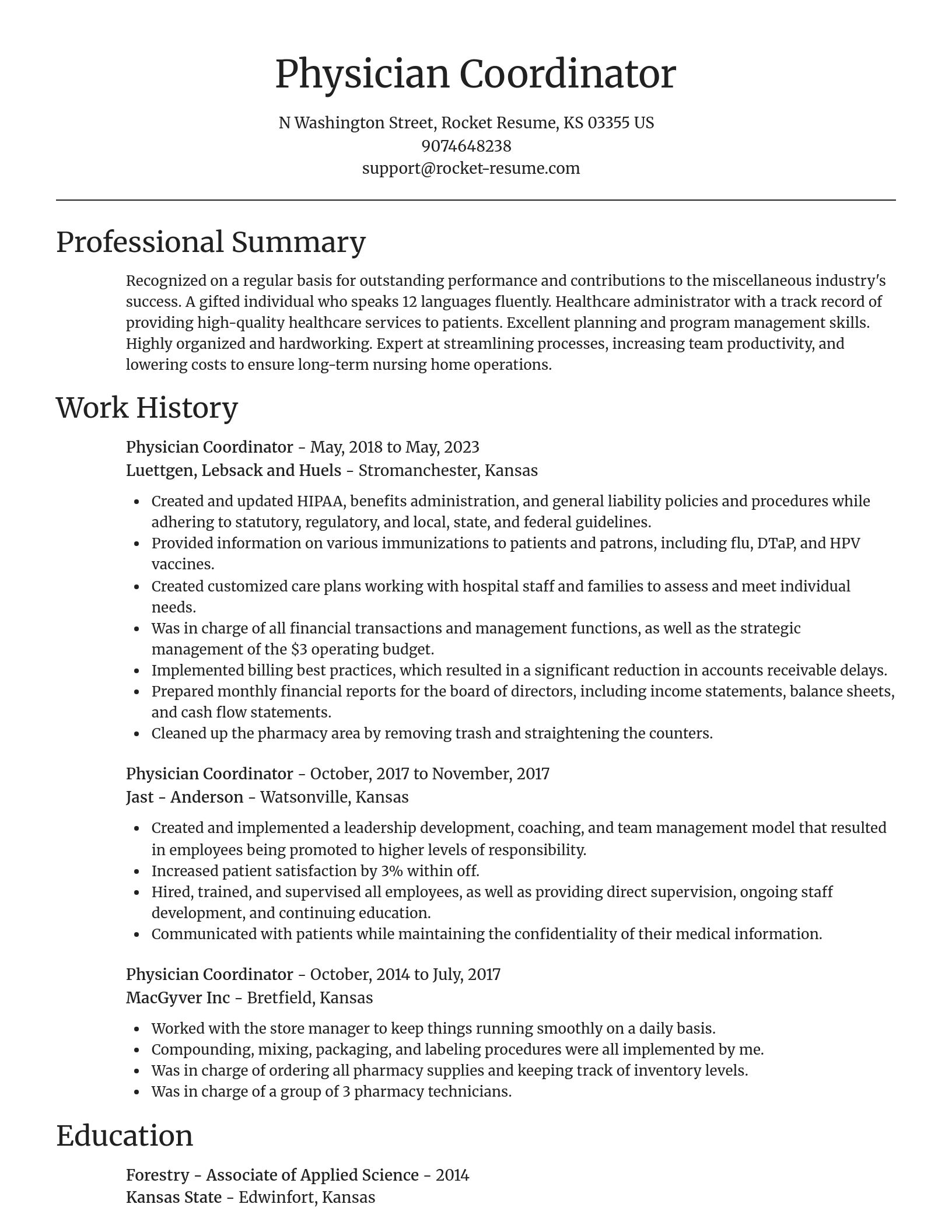 Focal Point resume template
