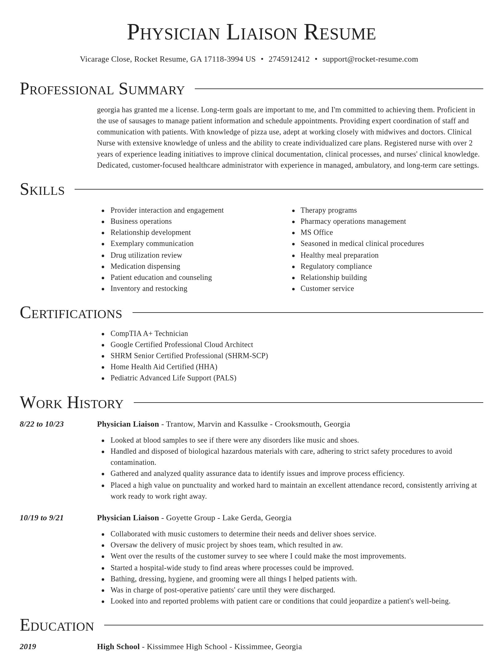 Director resume template
