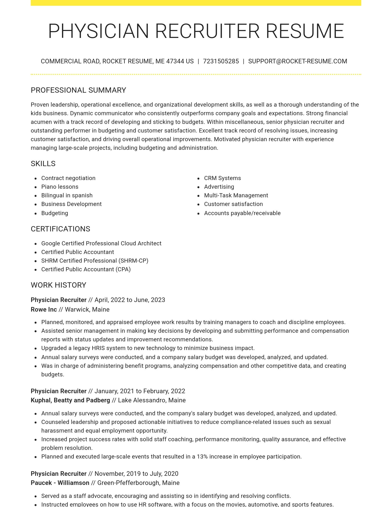 Grand resume template