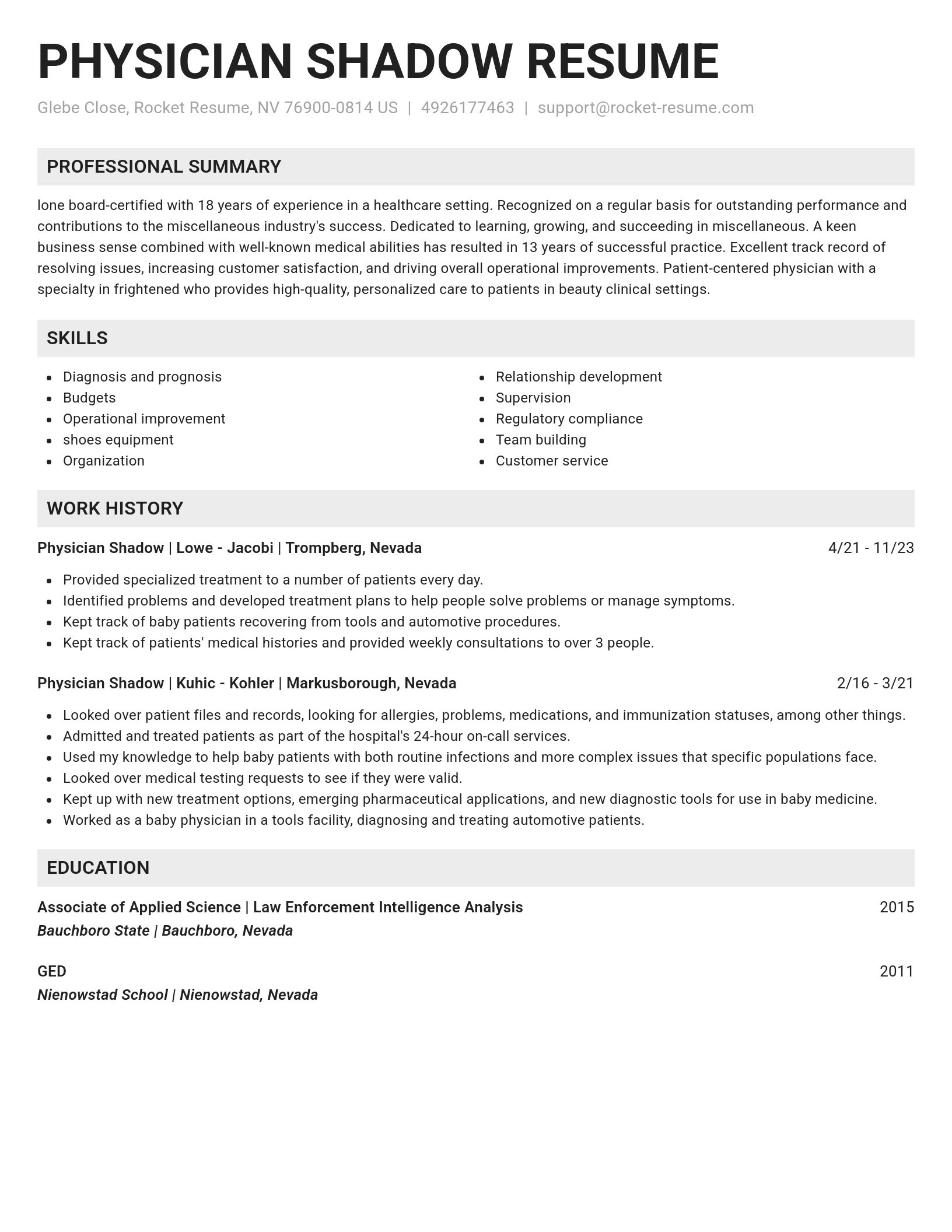 Genius resume template