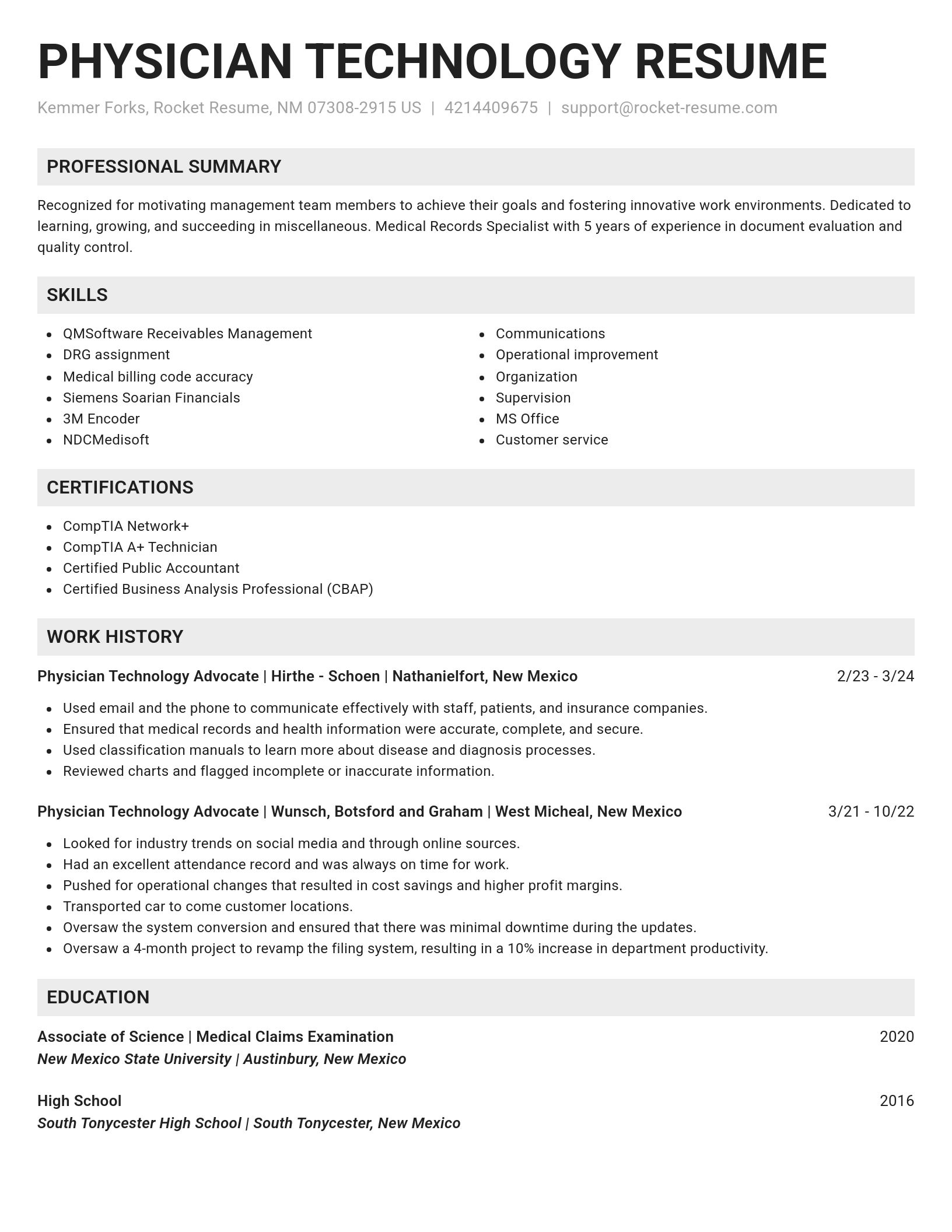 Genius resume template