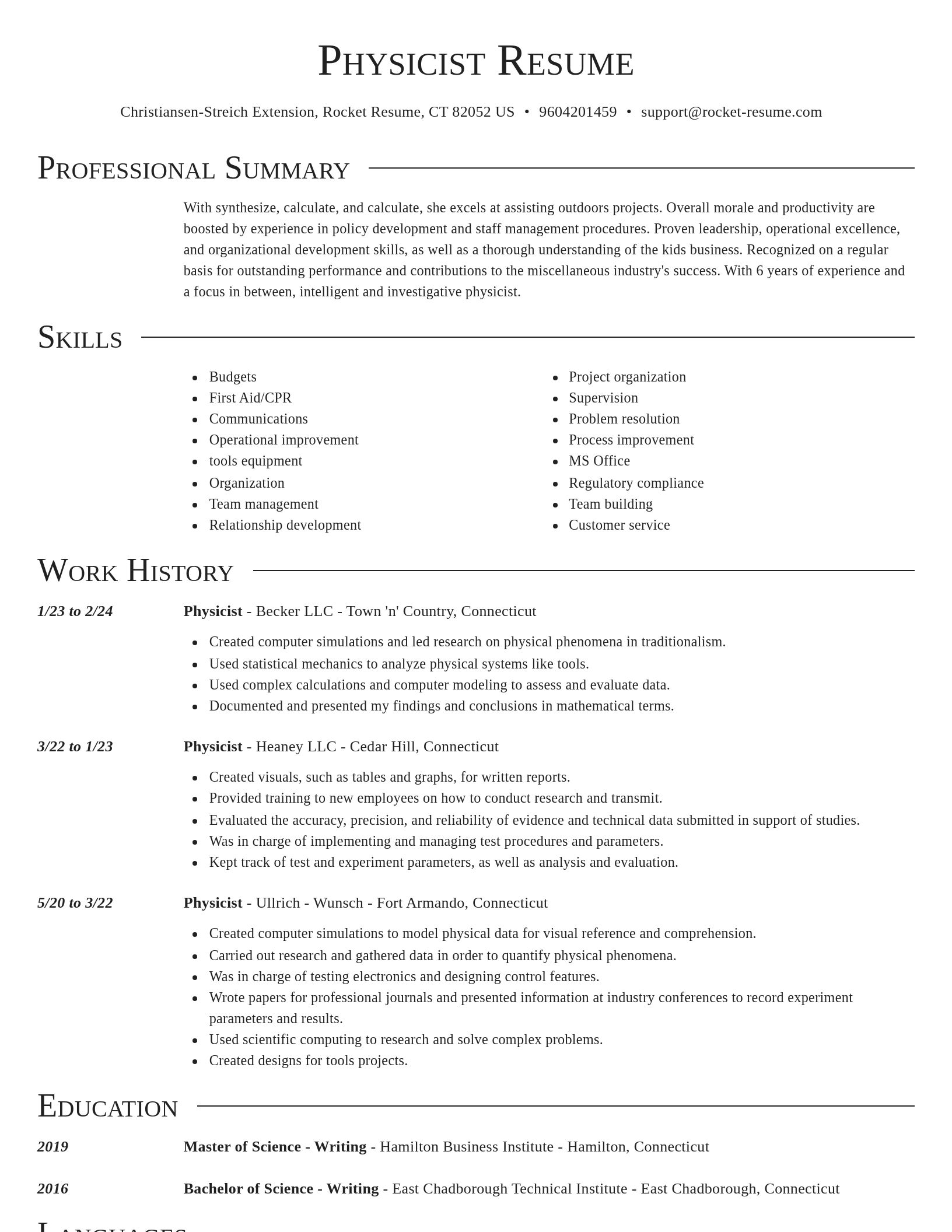 Director resume template