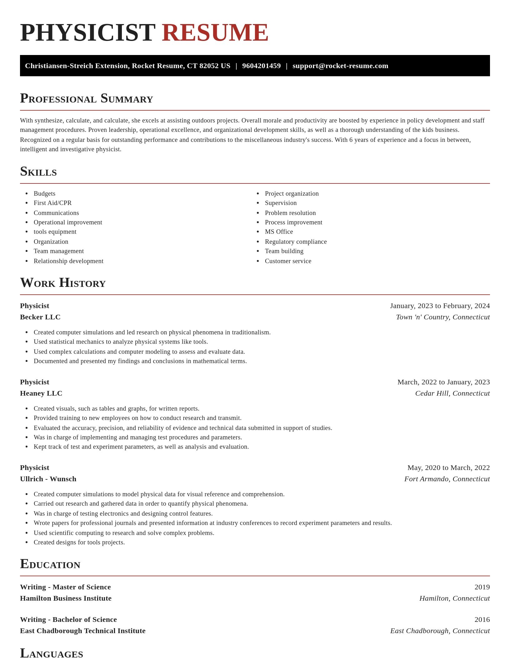 Exquisite resume template