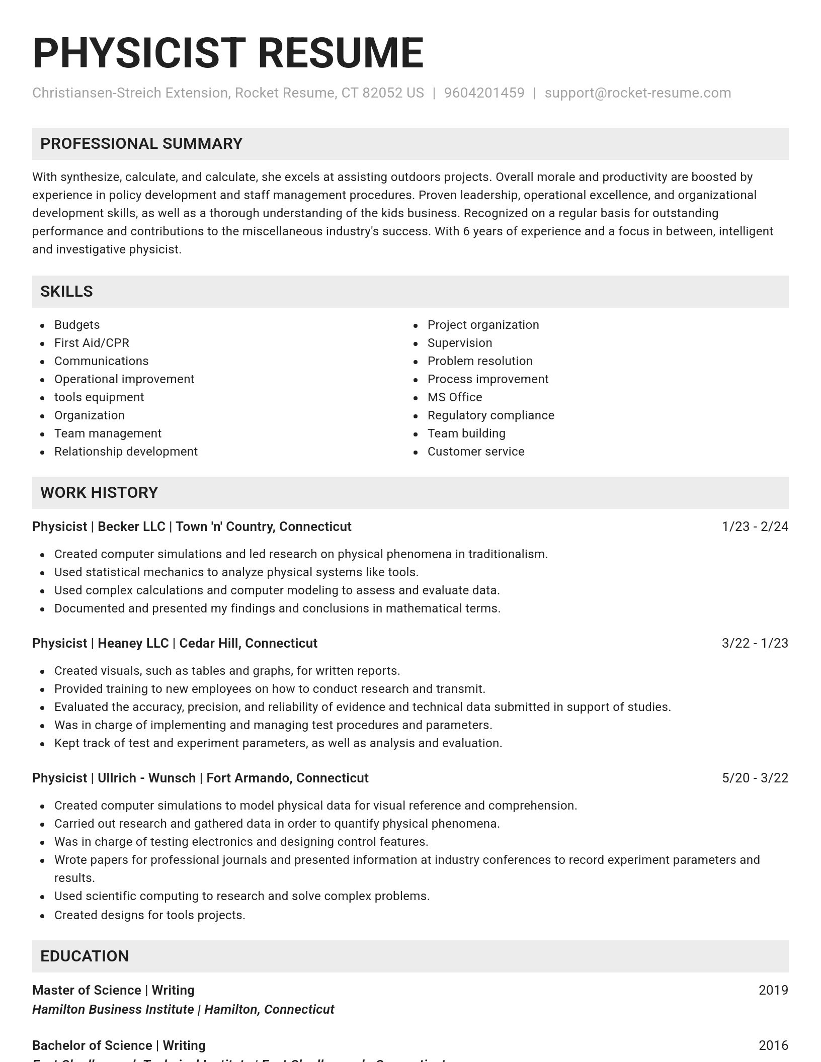 Genius resume template