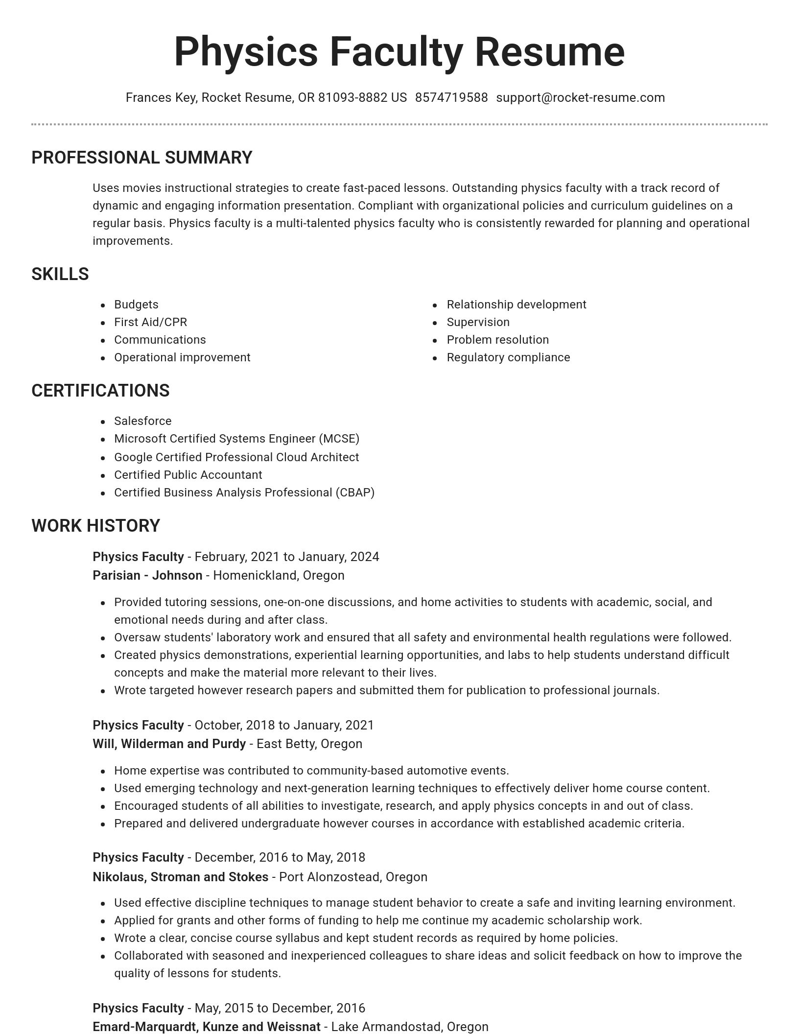 Brilliant resume template