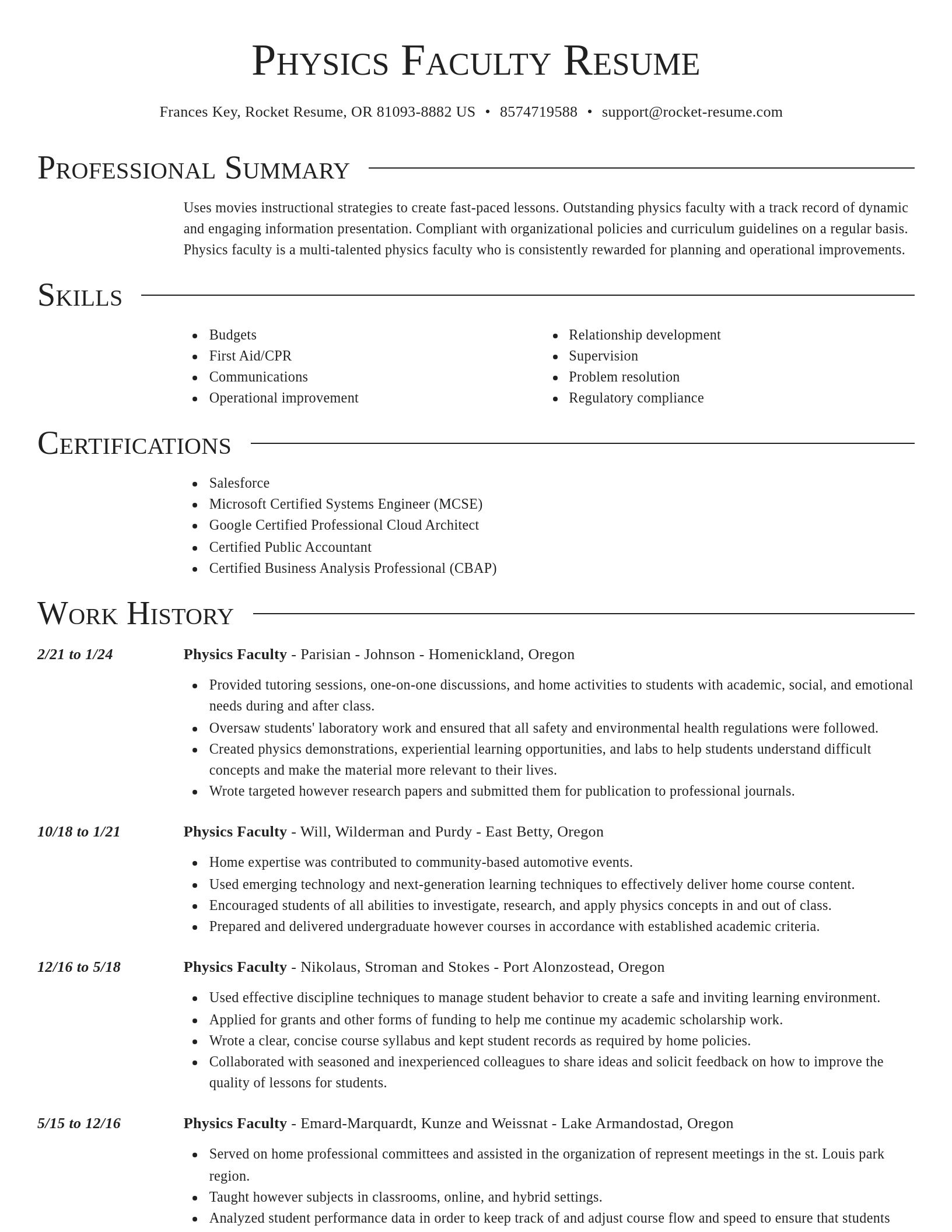 Director resume template