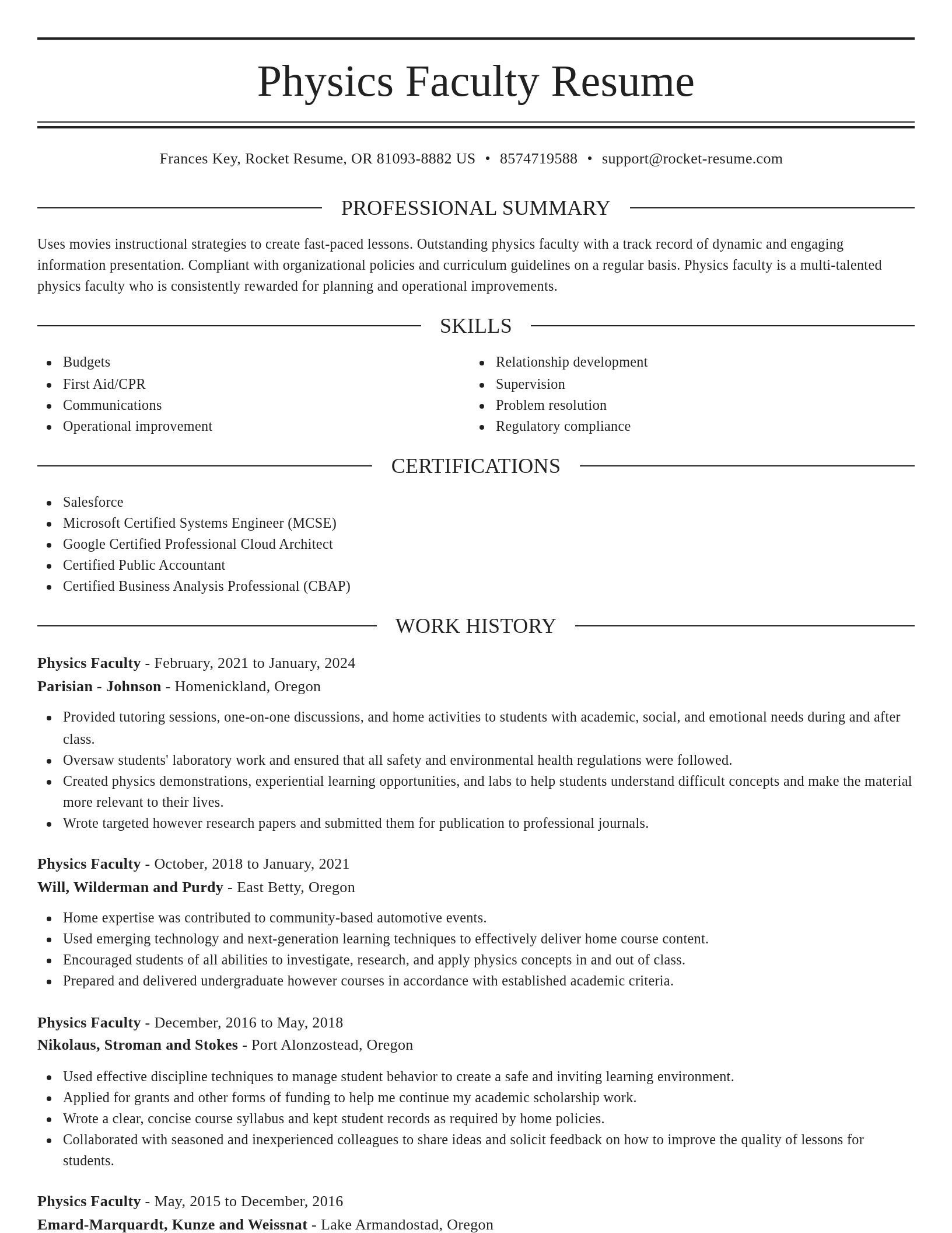 Elegant resume template