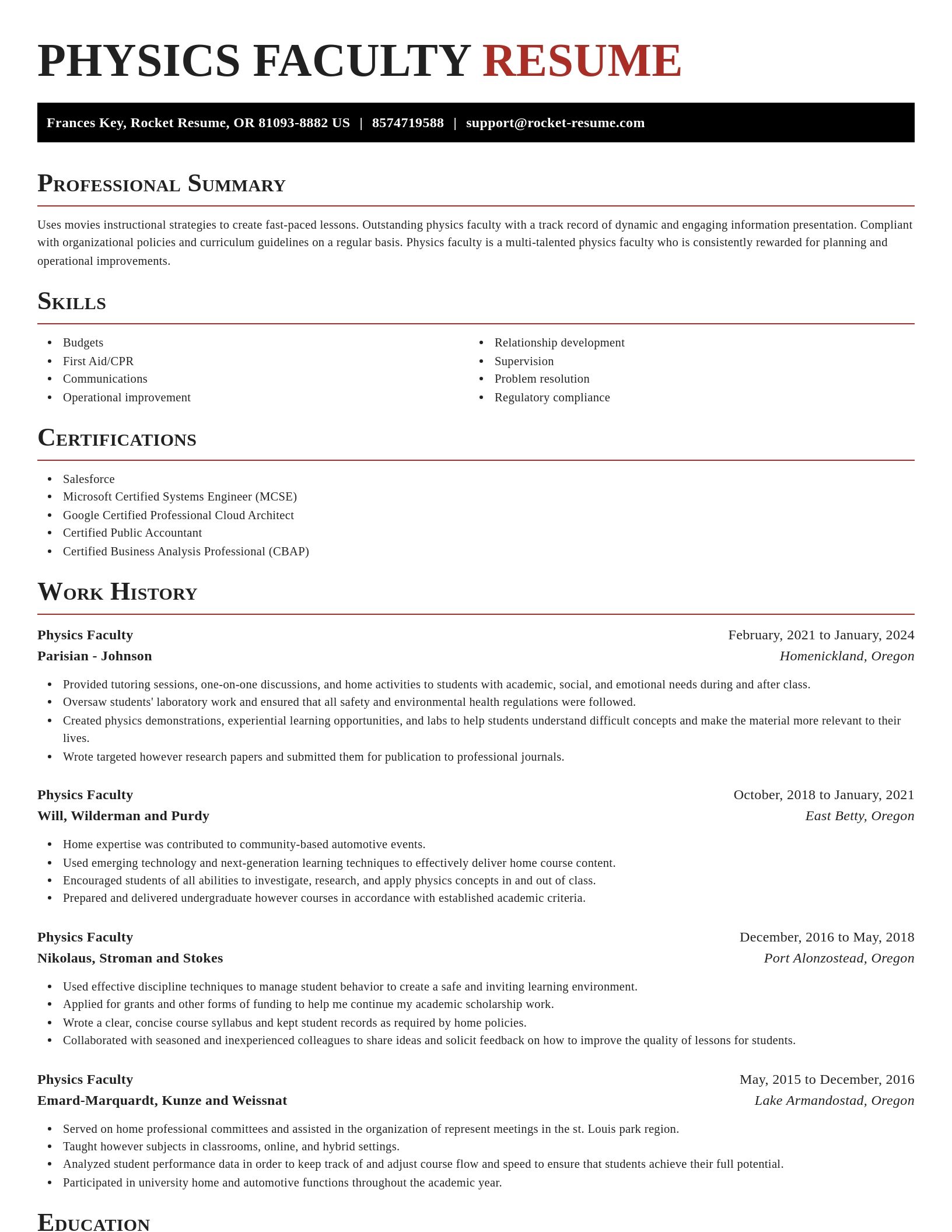Exquisite resume template