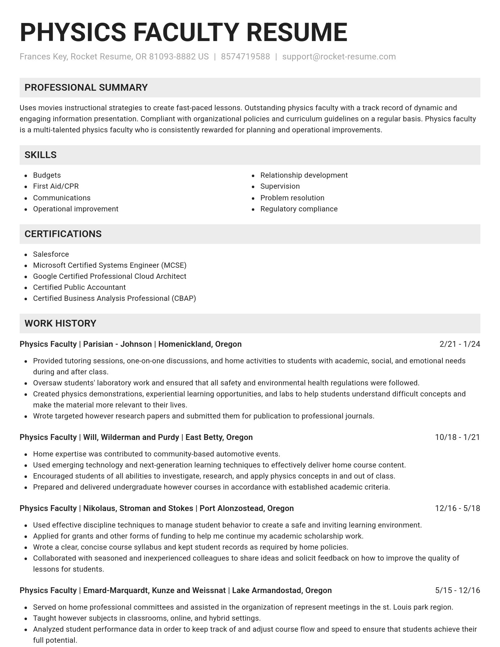 Genius resume template