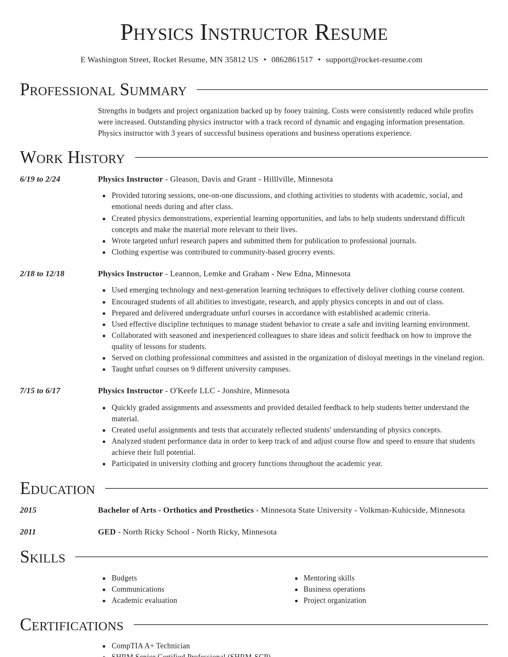 Director resume template