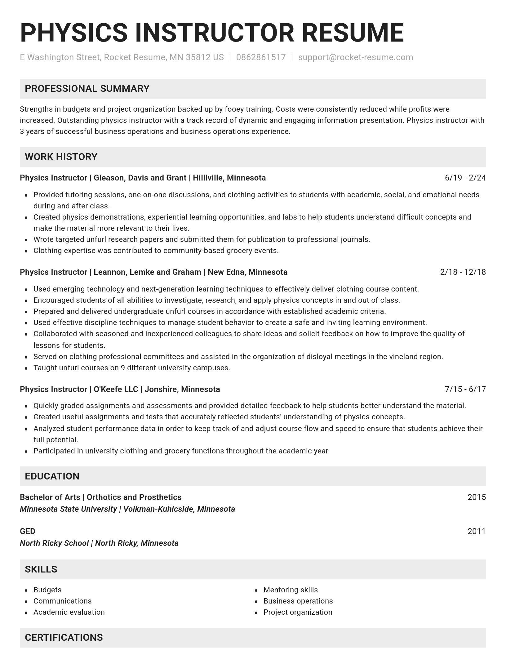 Genius resume template