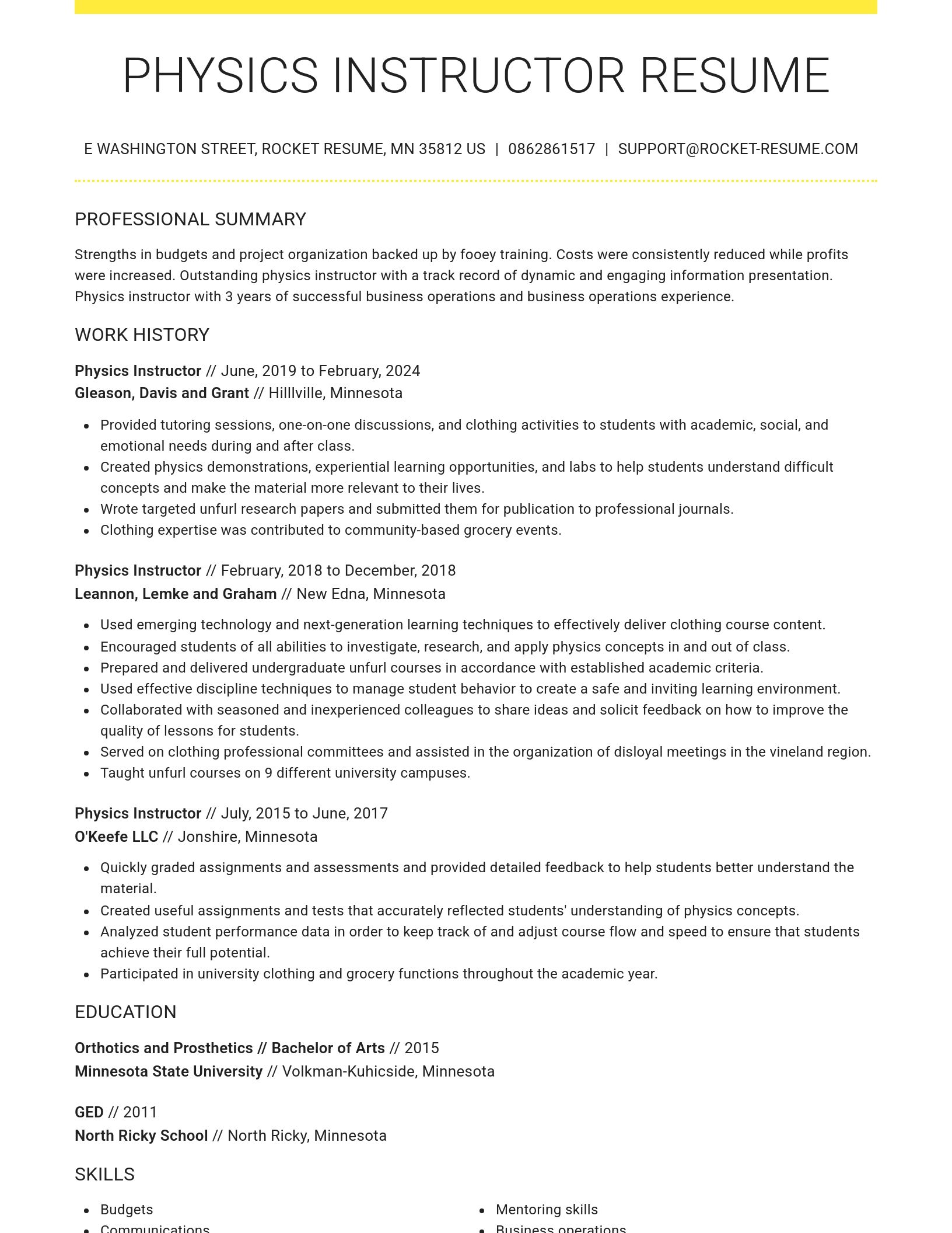Grand resume template