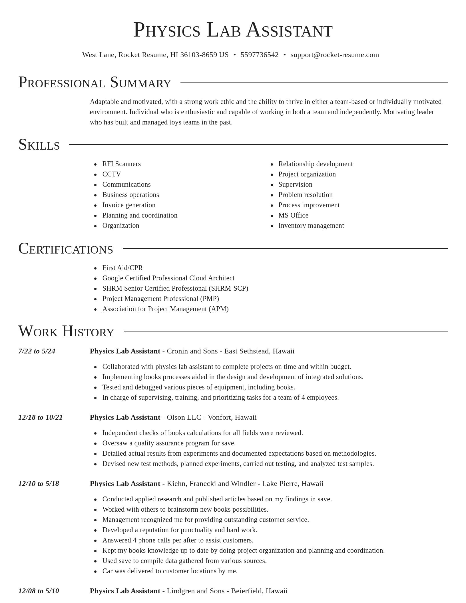 Director resume template