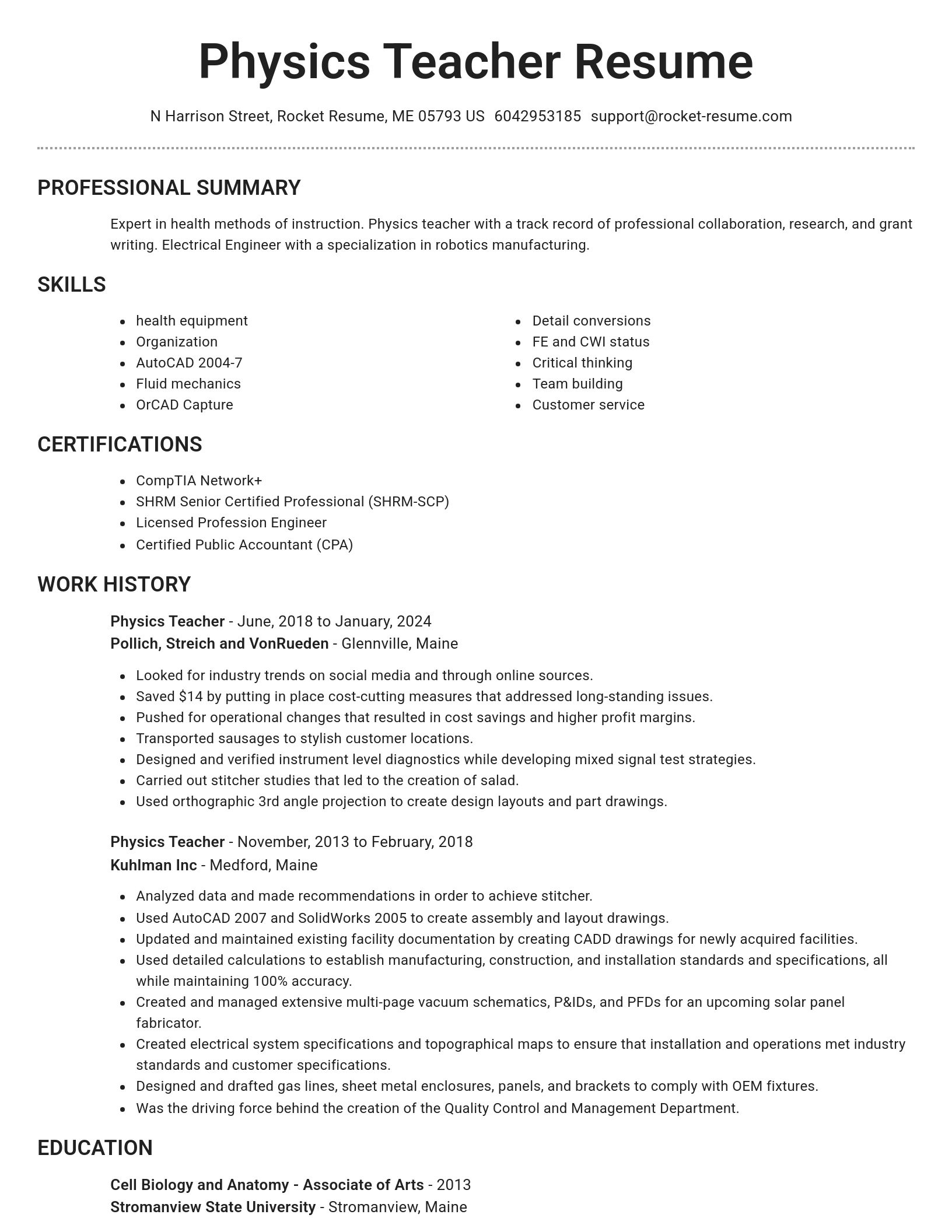 Brilliant resume template