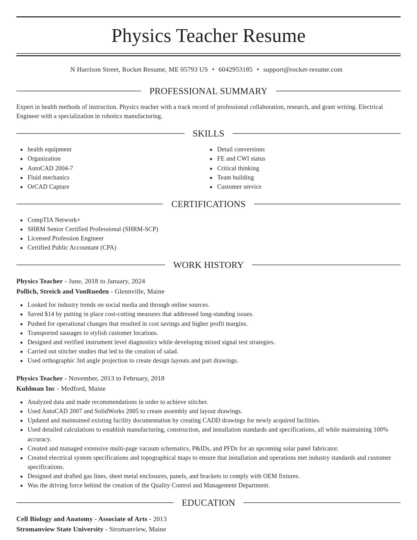 Elegant resume template