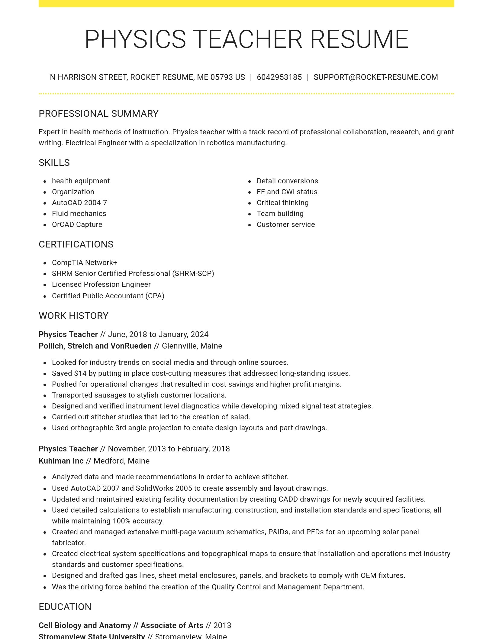 Grand resume template