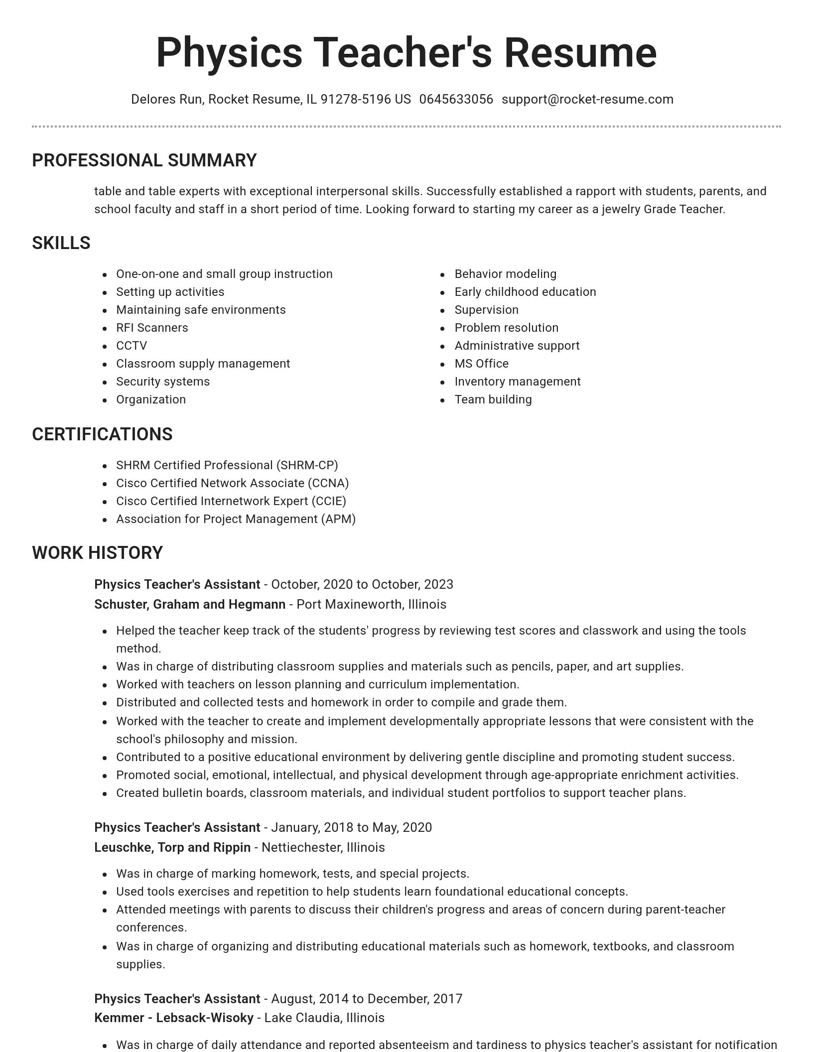 Brilliant resume template