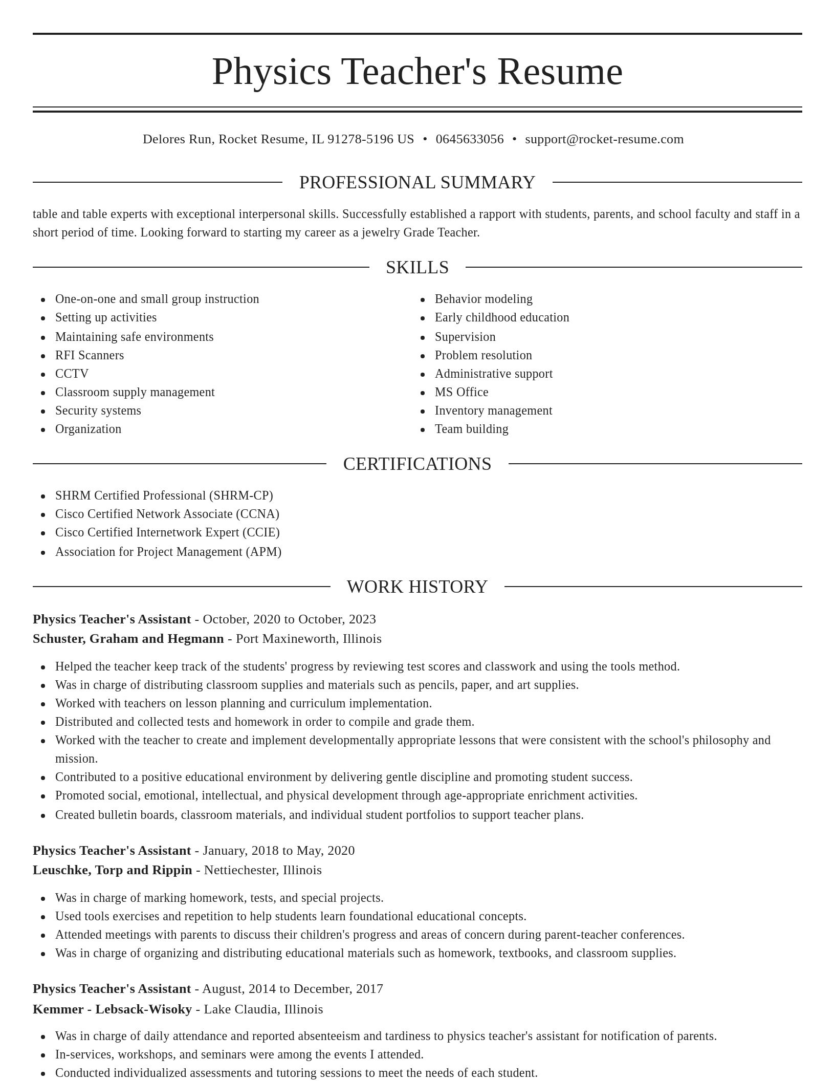 Elegant resume template