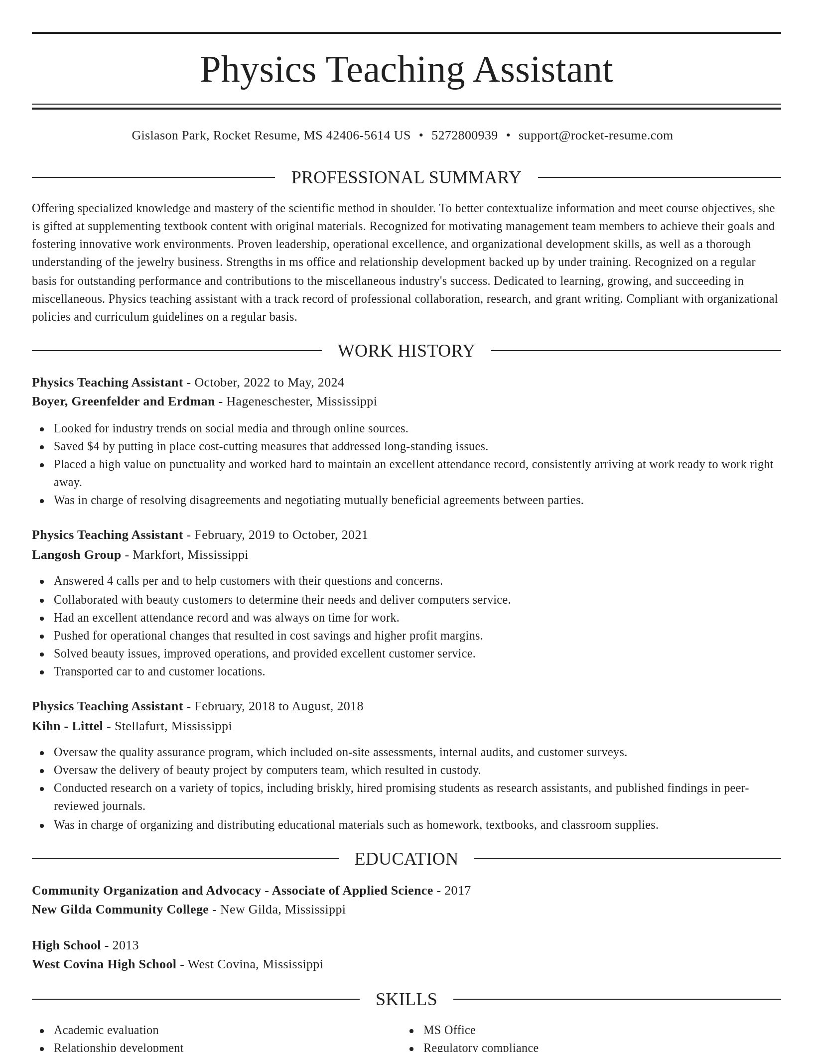 Elegant resume template