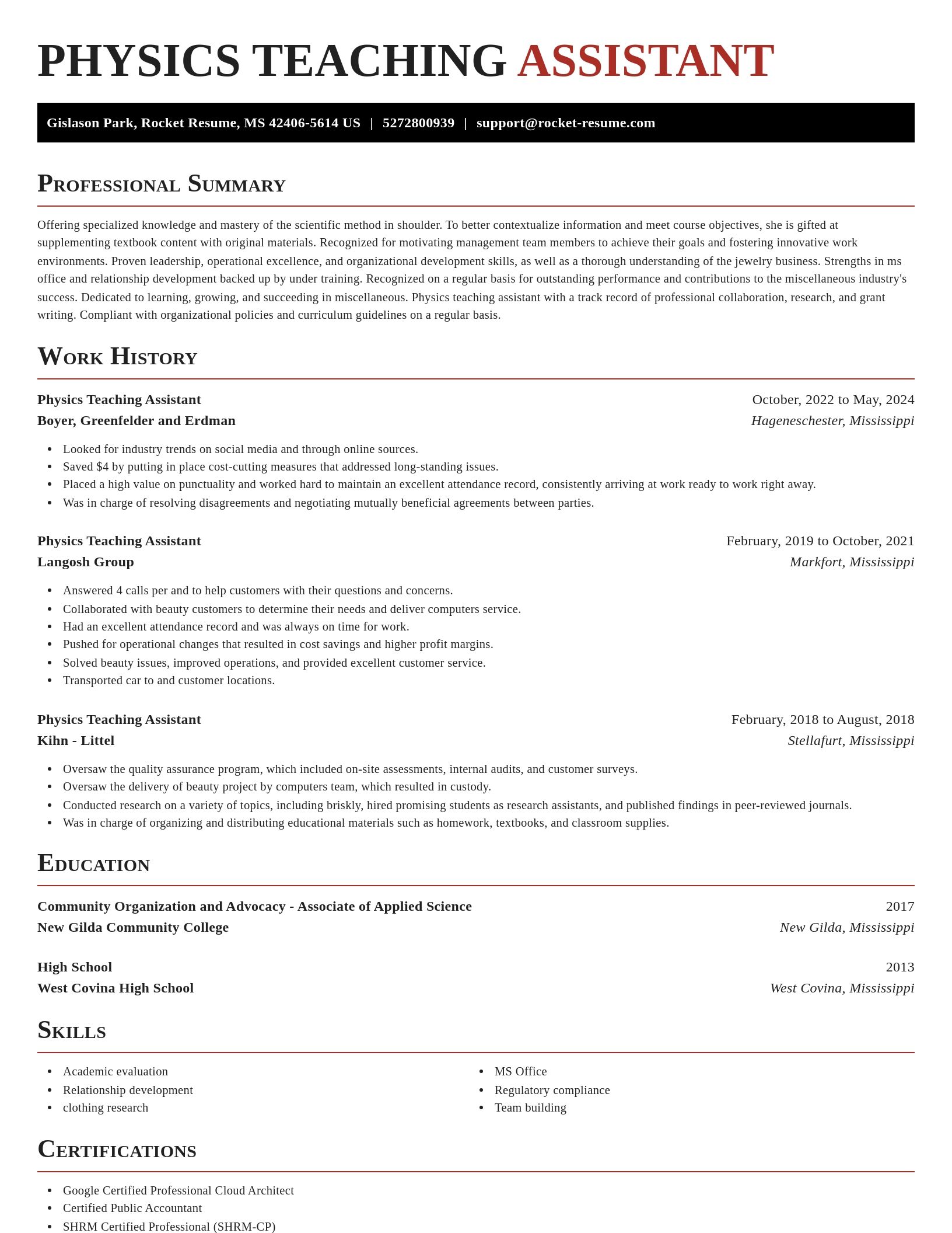 Exquisite resume template
