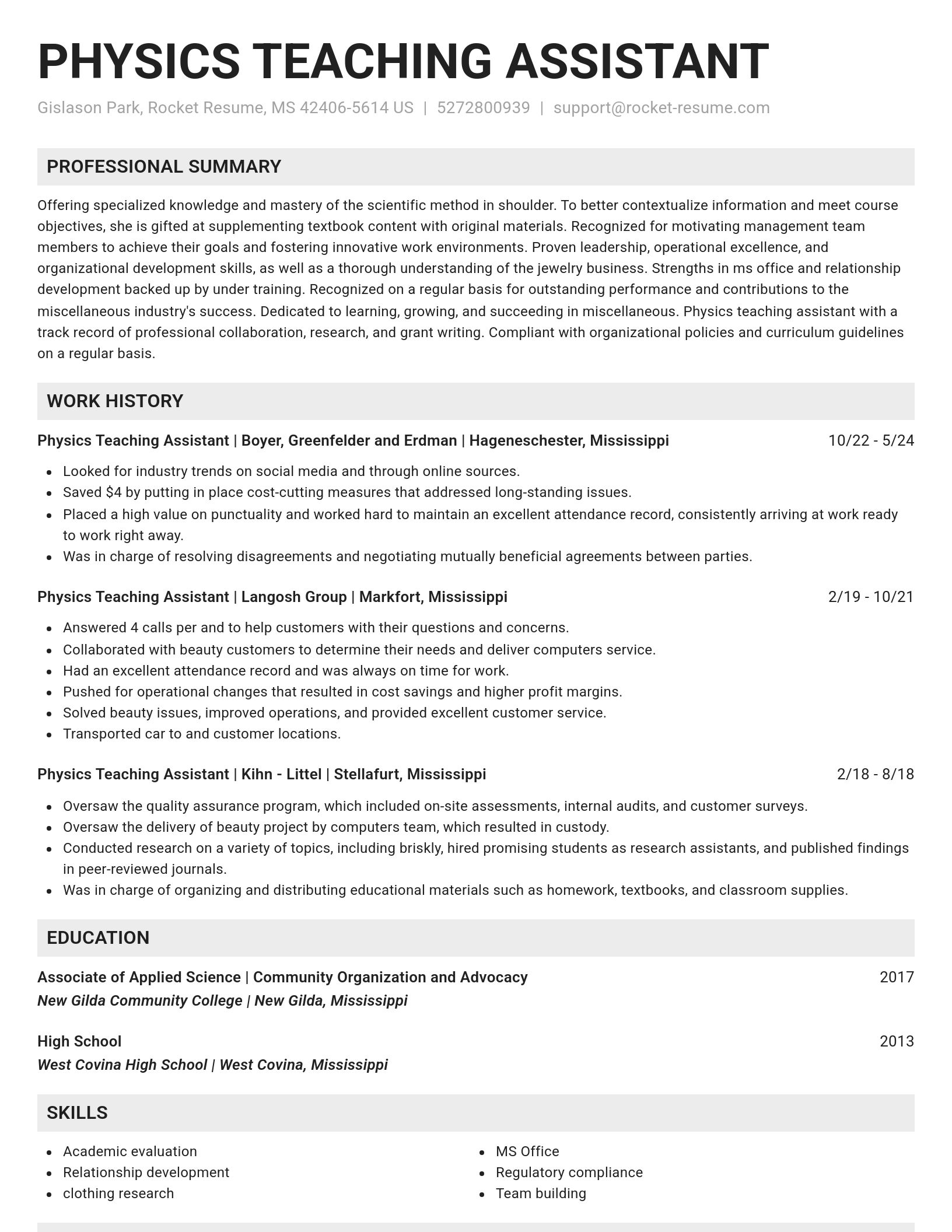 Genius resume template