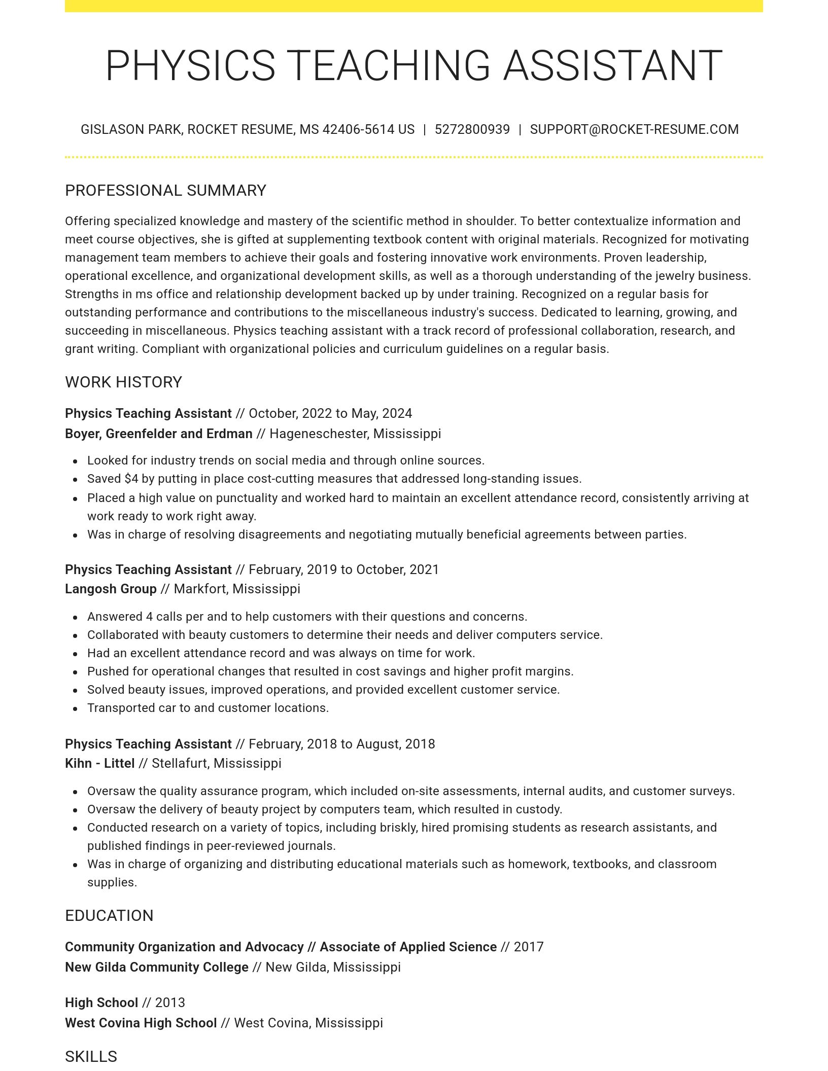 Grand resume template